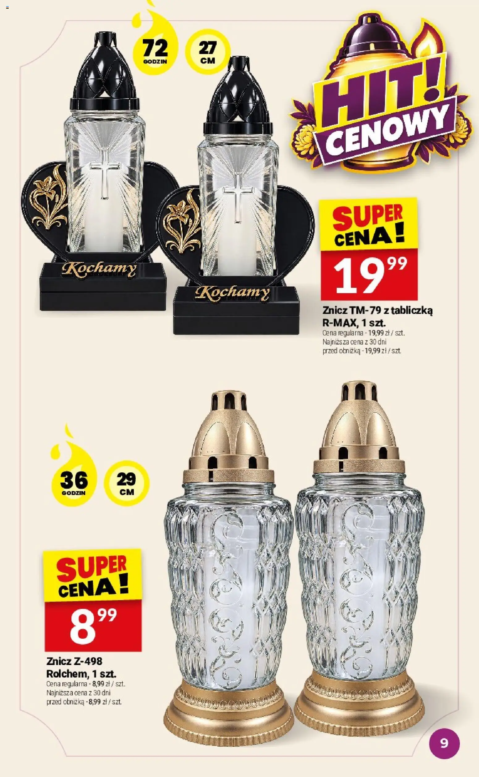 Twój Market gazetka - Katalog zniczy od 30.09.2026 | Strona: 9