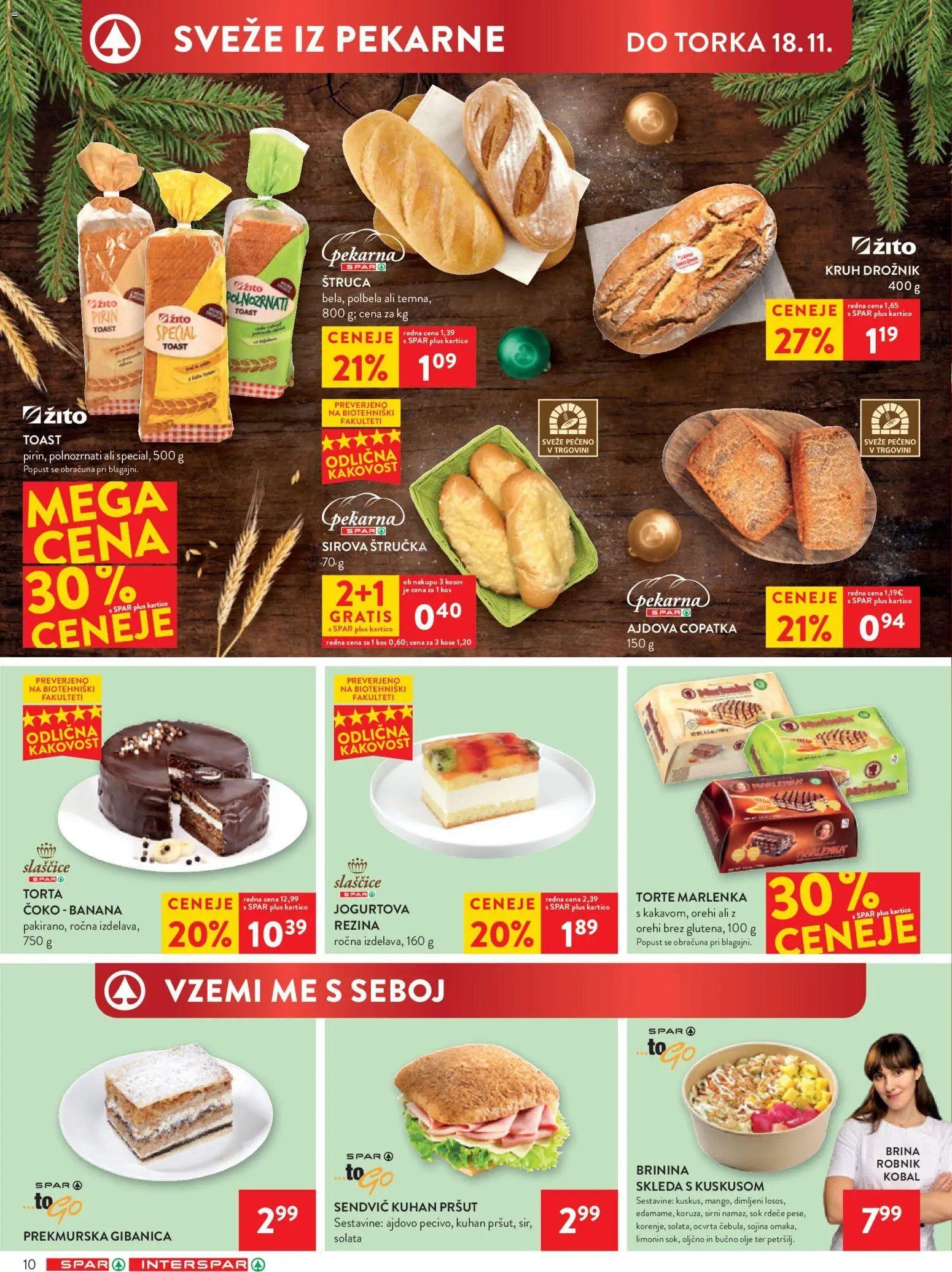 Novi Spar katalog ponudbe – veljaven od 12.11.2025 | Stran: 12 | Izdelki: Pršut, Toast, Olje, Sok