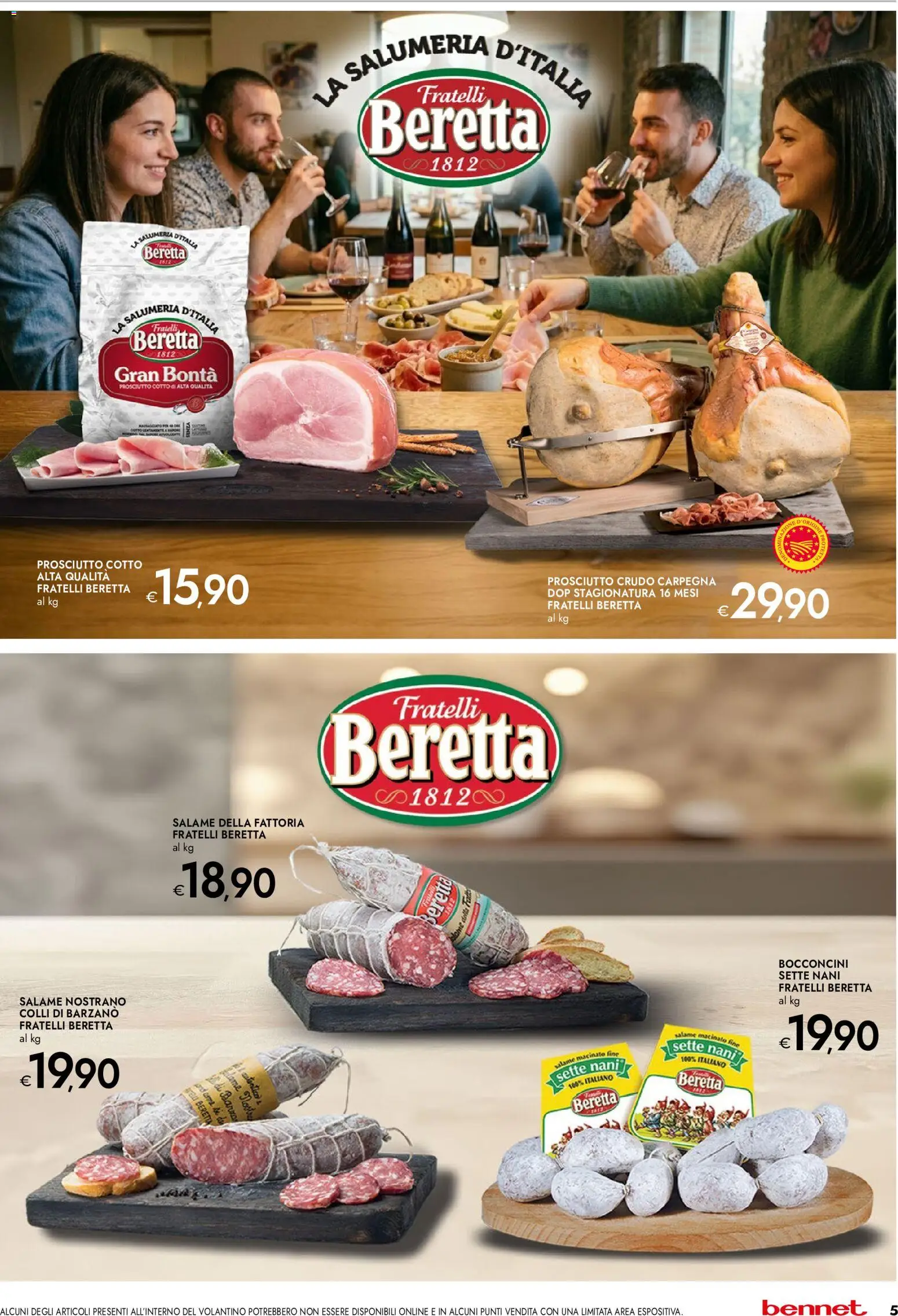 Volantino bennet del 30/07/2026 | Pagina: 5 | Prodotti: Prosciutto Crudo, Prosciutto Cotto, Prosciutto, Macinato