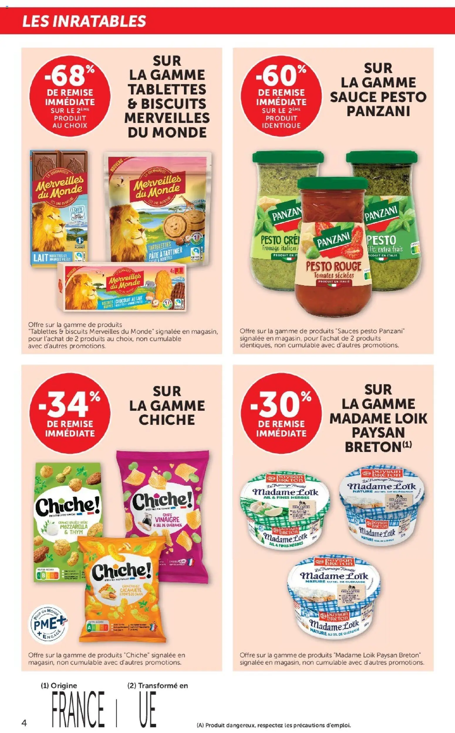 {H1} | Page: 4 | Produits: Ail, Tomates séchées, Tomates, Biscuits