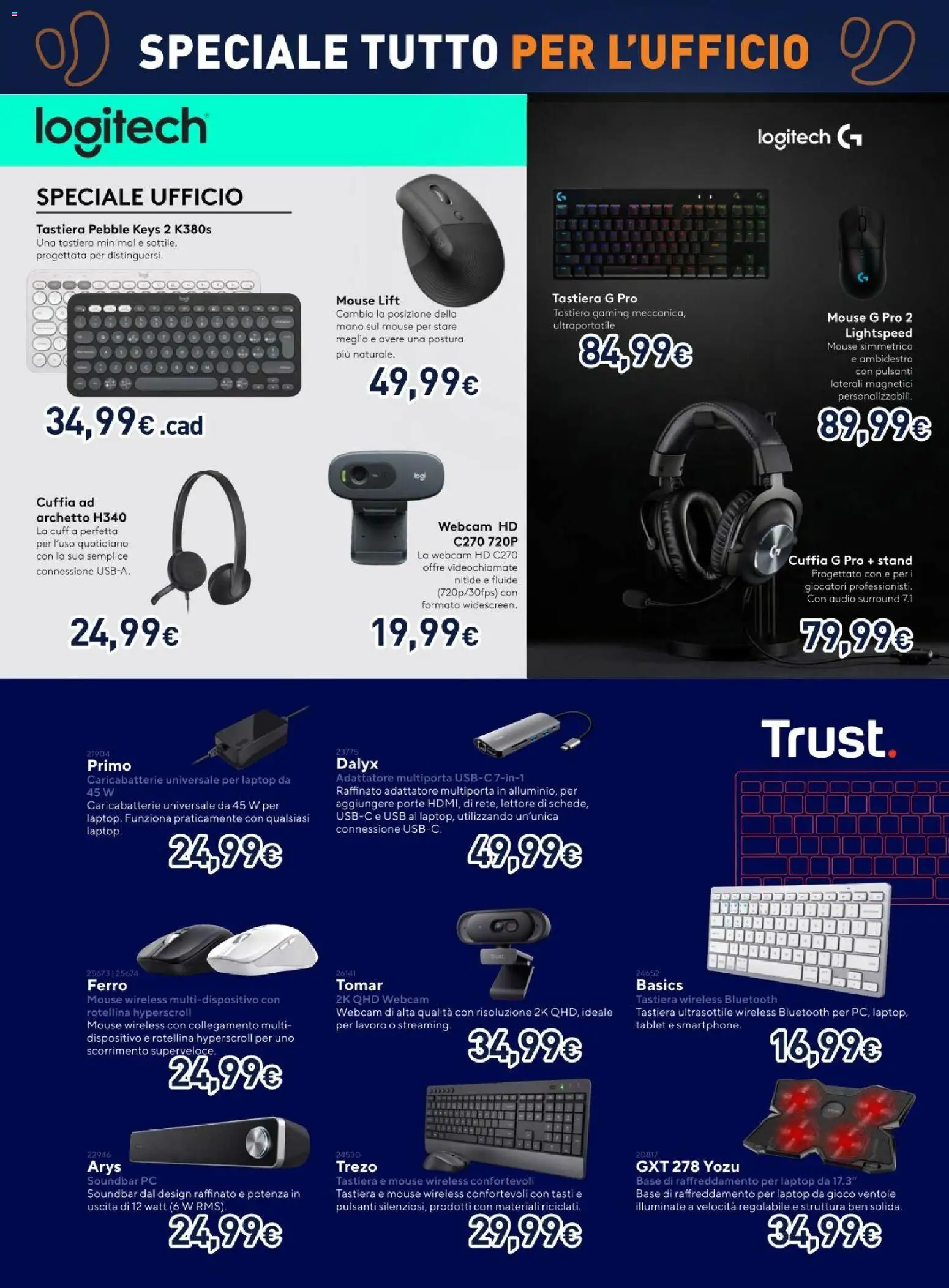Volantino Unieuro del 17/07/2026 | Pagina: 7 | Prodotti: Soundbar, Tablet, Mouse, Adattatore