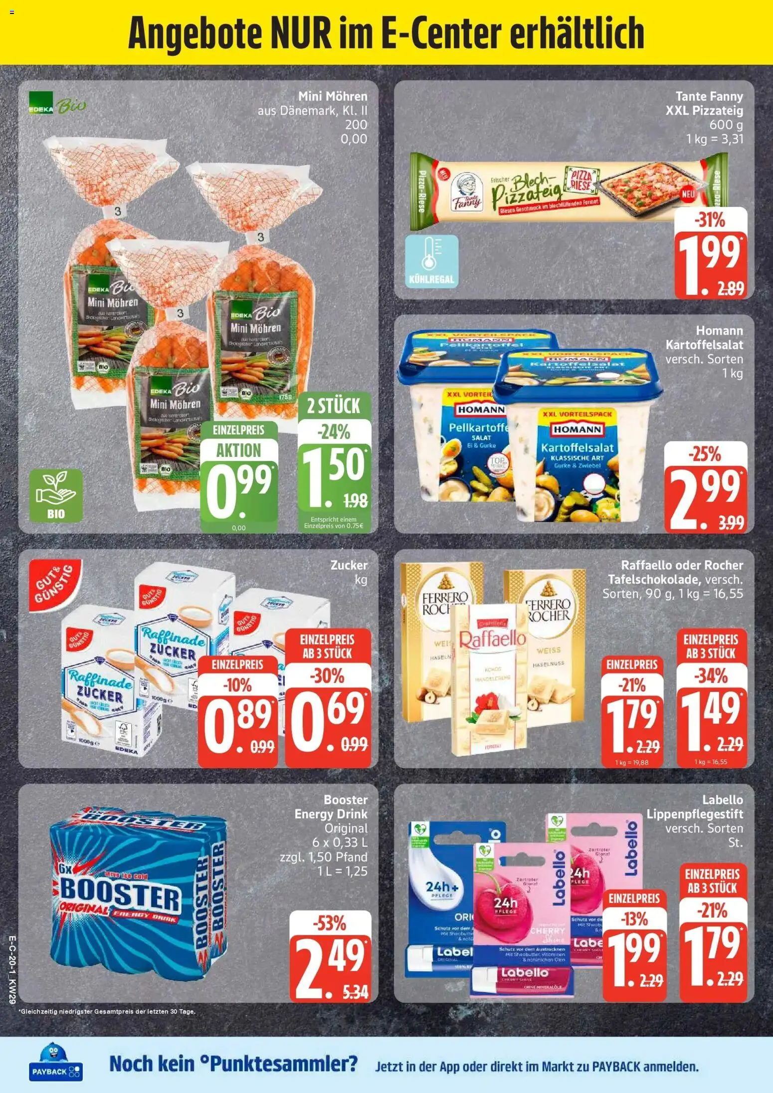 E center Prospekt Stralsund – gültig ab 13.07.2026 | Seite: 27 | Produkte: Raffaello, Ferrero rocher, Zucker, Pizza