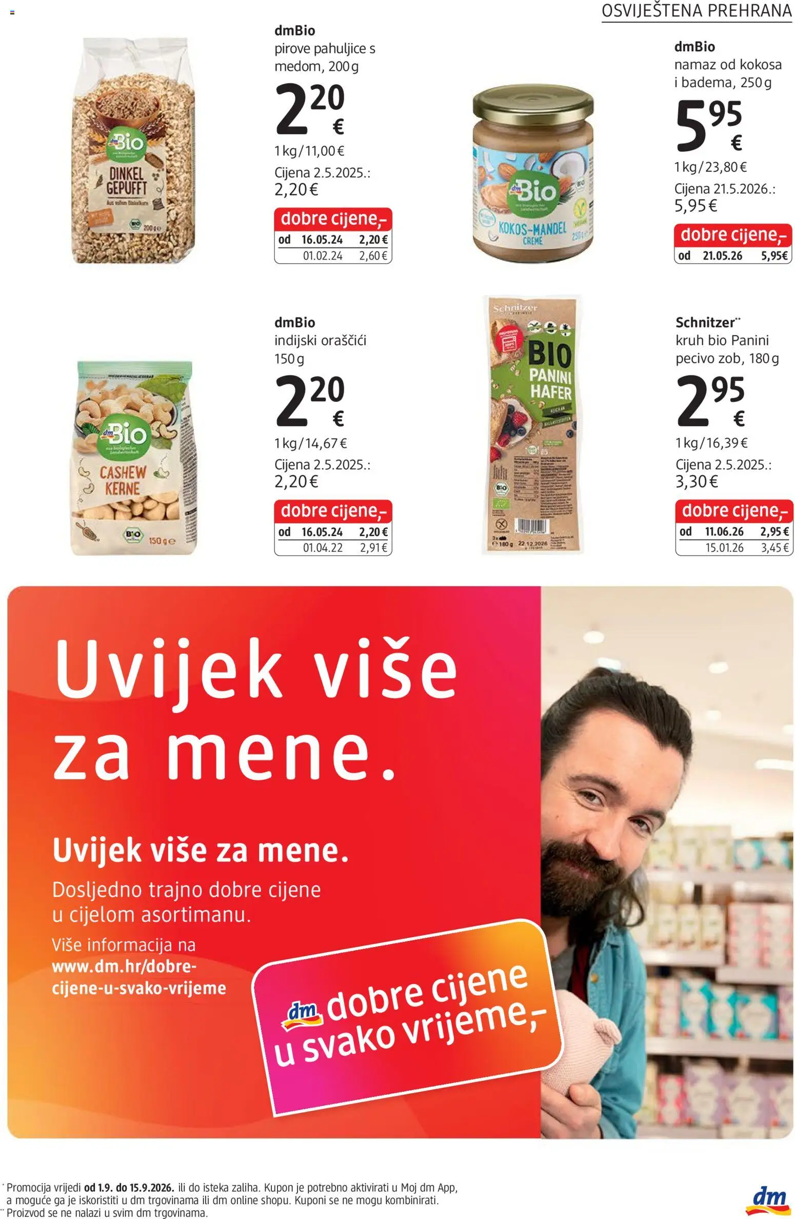 DM katalog | vrijedi od 01.09.2026 | Stranica: 9 | Proizvodi: Kruh, Pahuljice, Pecivo, Namaz
