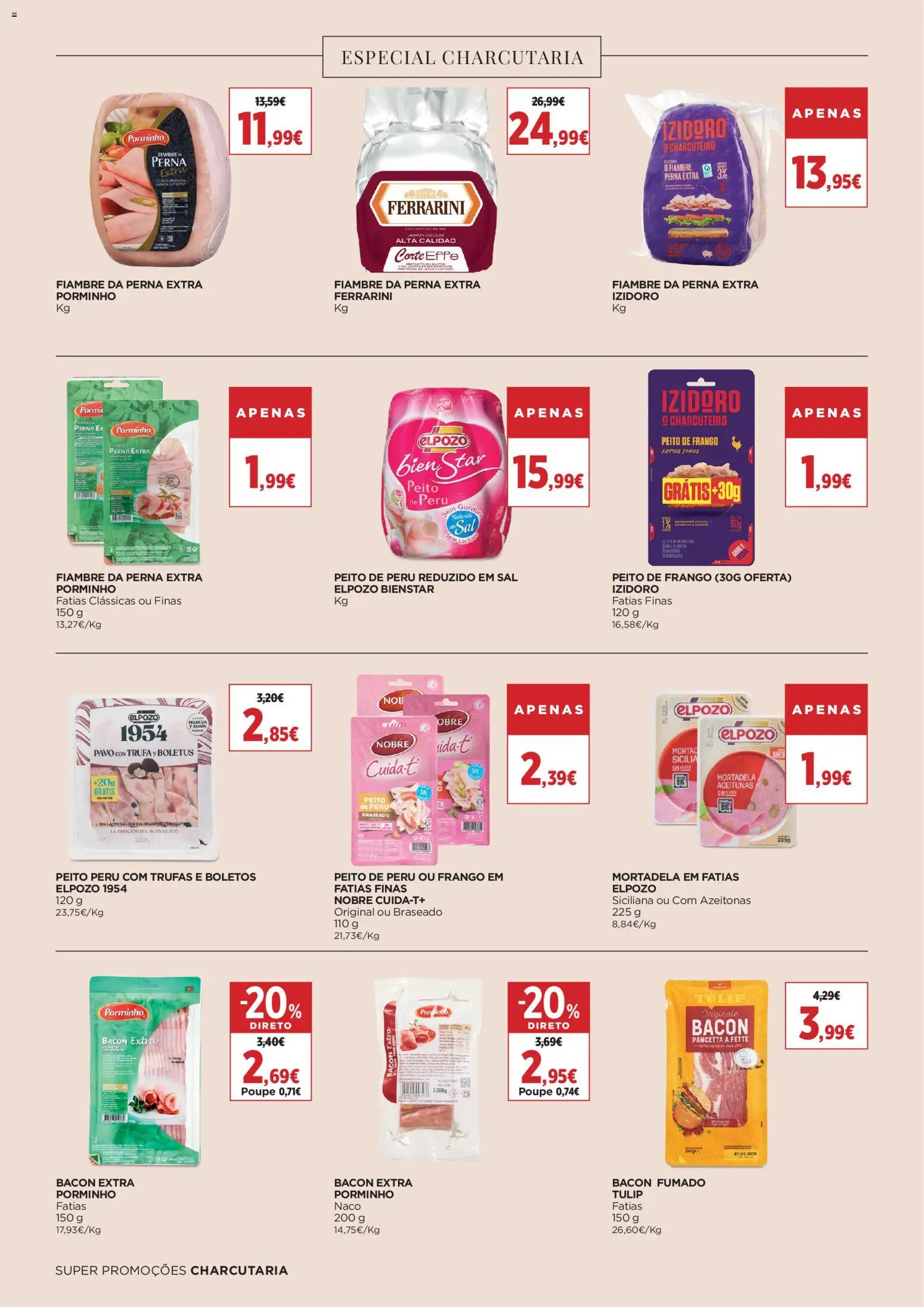 El Corte Ingles folheto │ válido de 16/10/2026 | Página: 10 | Produtos: Mortadela, Peito de frango, Peru, Sal