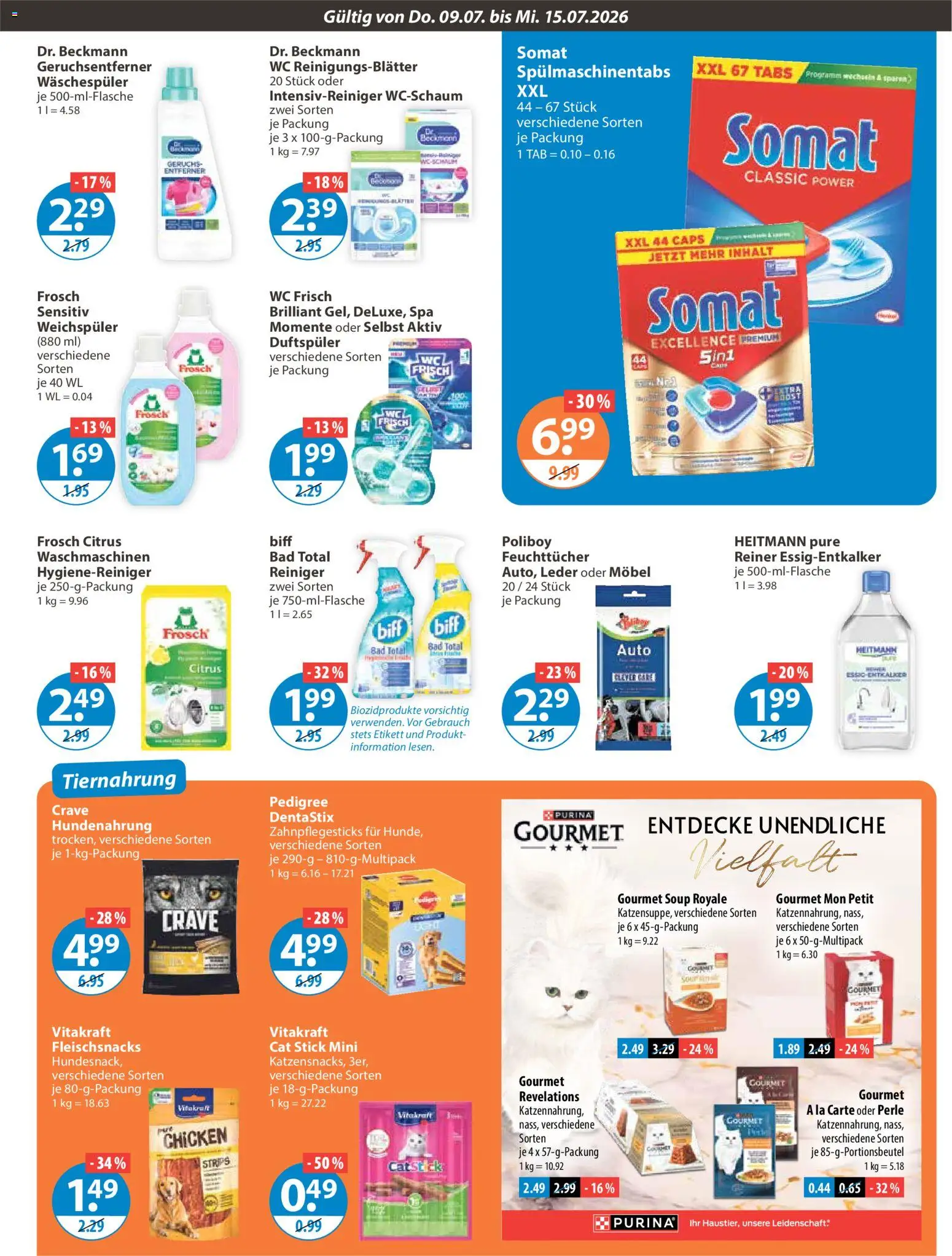 V-Markt Angebote – gültig ab 09.07.2026 | Seite: 11 | Produkte: Bad, Weichspüler, Wc frisch, Pedigree
