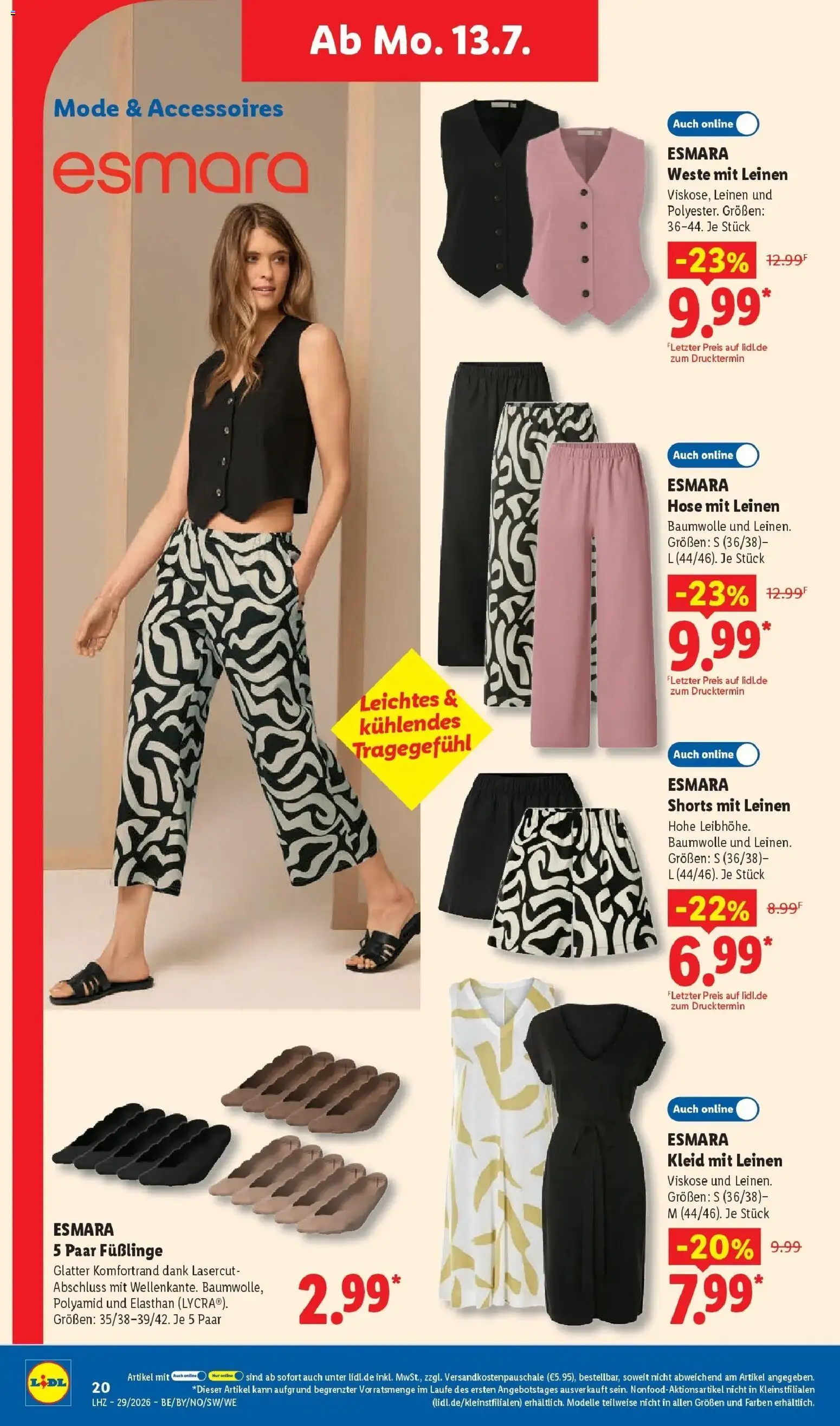 Lidl Prospekt Hof-innenstadt – gültig ab 13.07.2026 | Seite: 40 | Produkte: Weste, Hose, Kleid