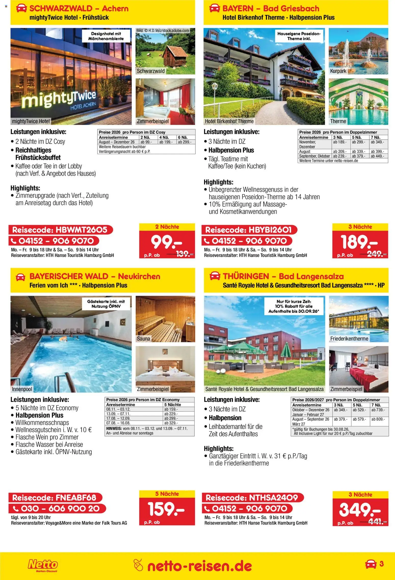 Netto Reisen Prospekt – gültig ab 30.07.2026 | Seite: 3 | Produkte: Kaffee, Wasser, Wein, Tee