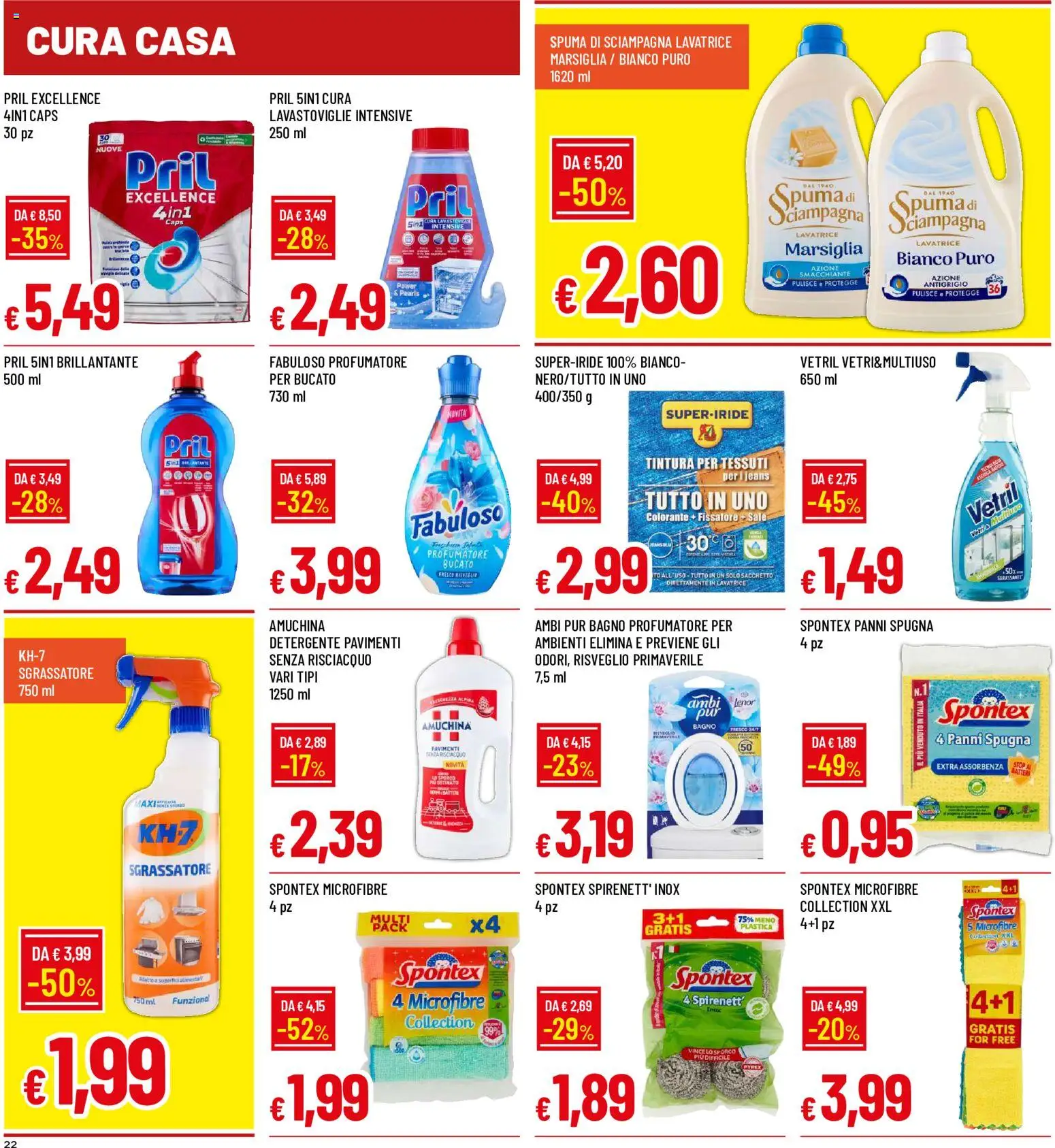 Volantino Galassia del 27/08/2026 | Pagina: 22 | Prodotti: Detergente, Jeans, Lavatrice, Bagno