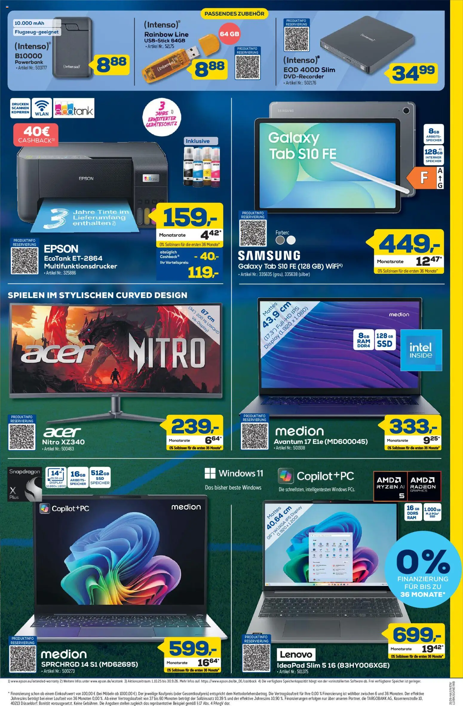 Euronics Prospekt Berlet – gültig ab 11.06.2026 | Seite: 7 | Produkte: Lenovo, Epson, Samsung, Powerbank
