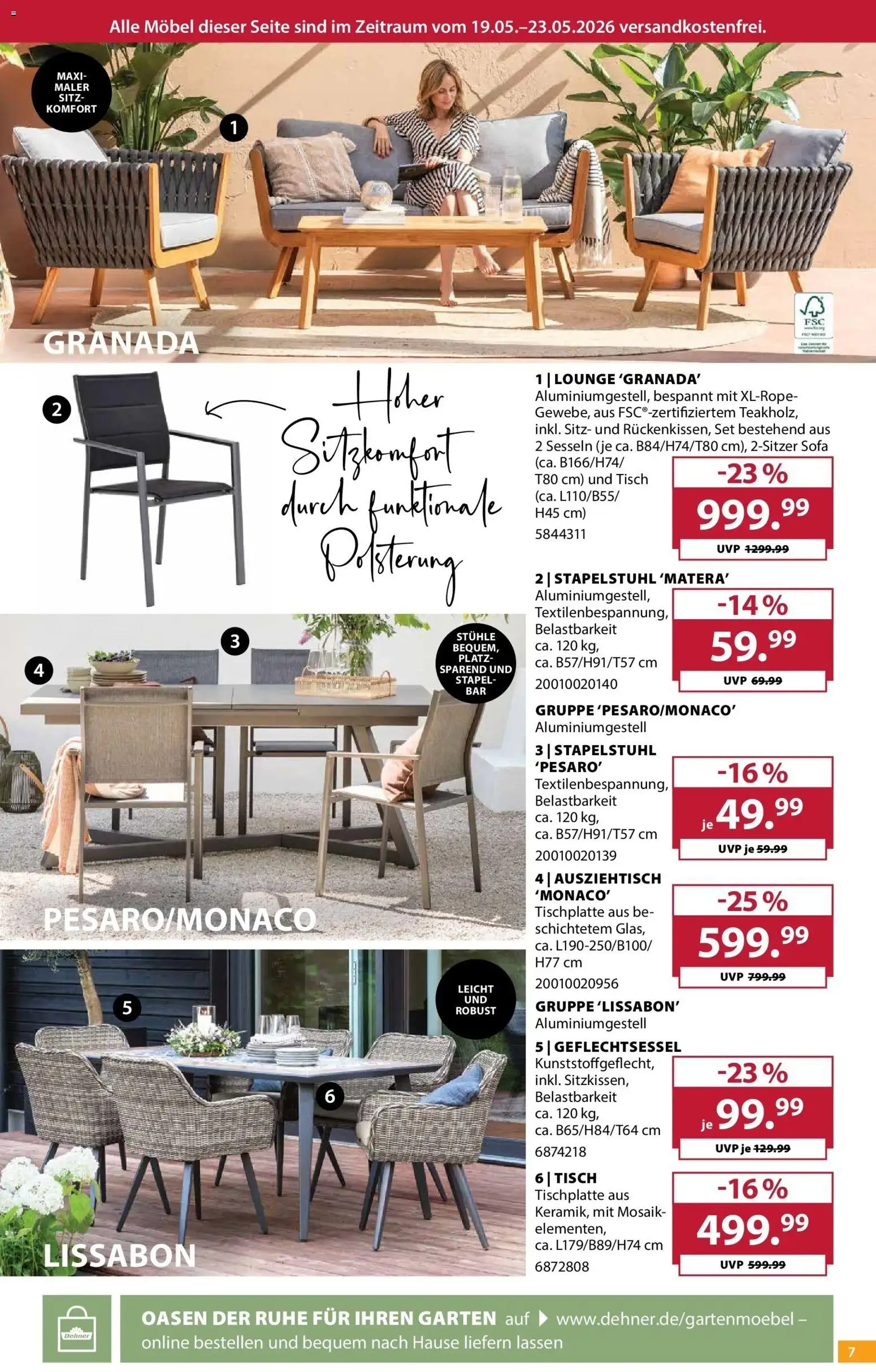 Dehner Garten & Zoo – gültig ab 19.05.2026 | Seite: 7 | Produkte: Sofa, Tisch