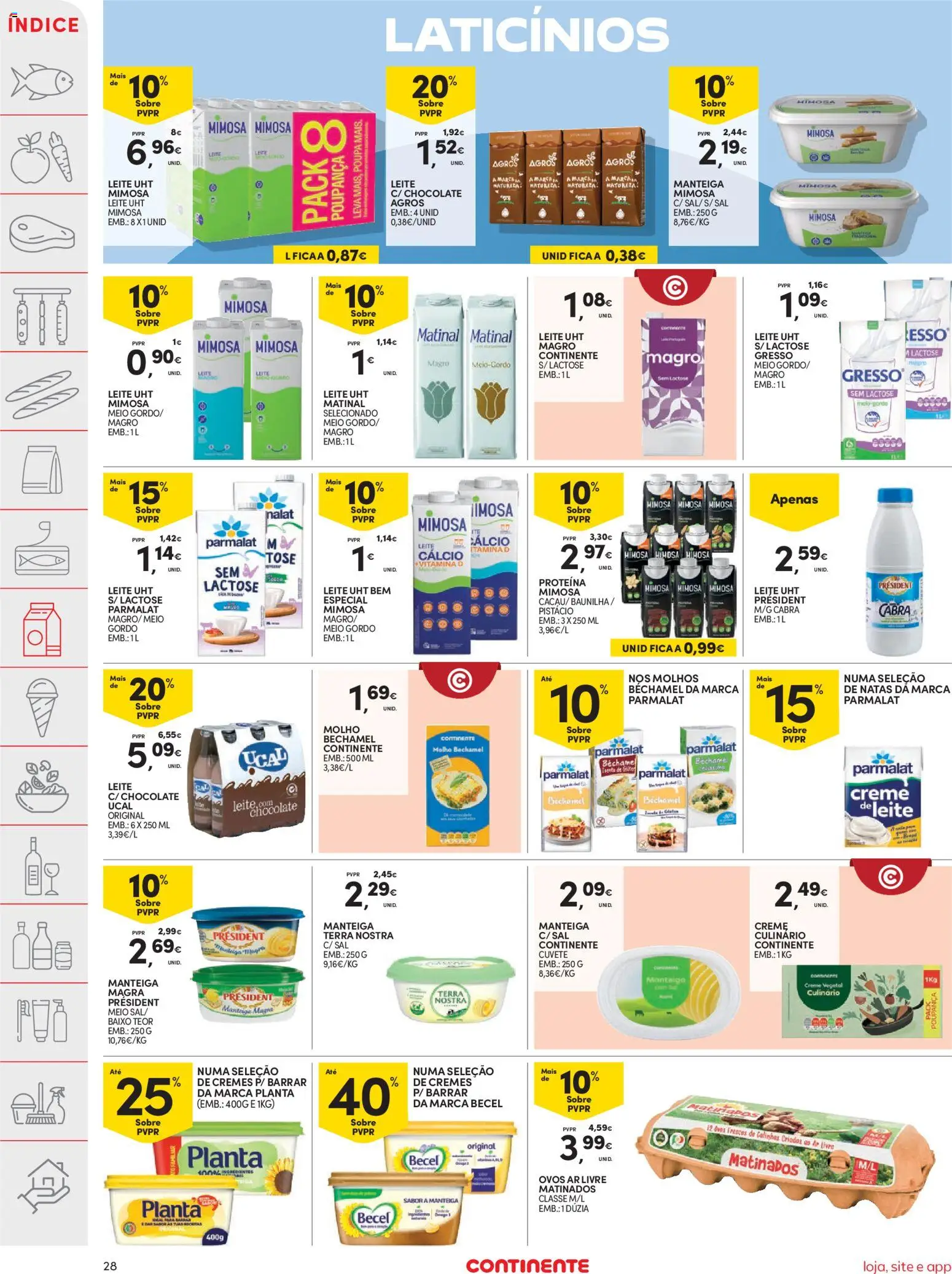 Continente folheto │ válido de 18/08/2026 | Página: 28 | Produtos: Sal, Manteiga, Creme, Proteina