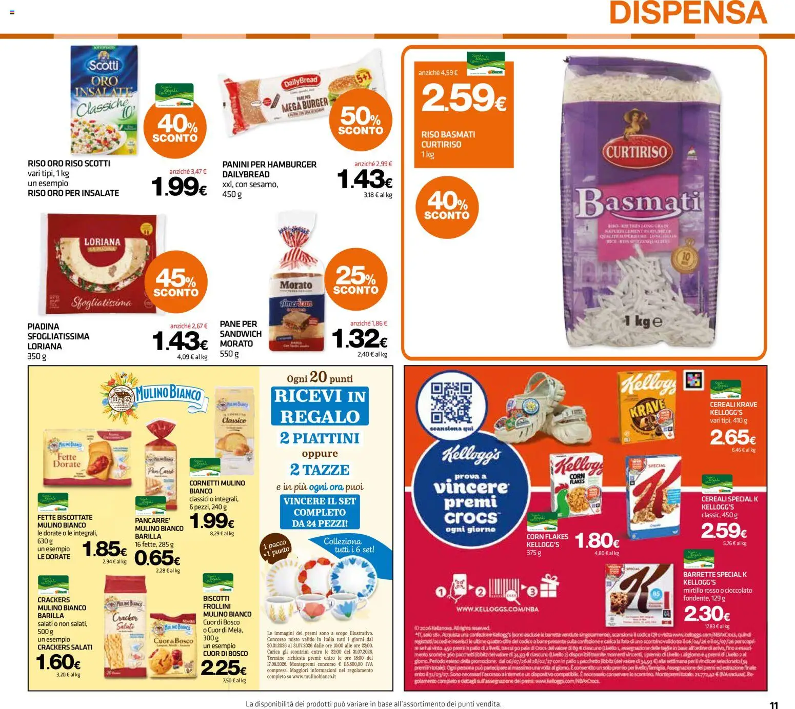 Volantino Superconti del 04.06.2026 | Pagina: 11 | Prodotti: Riso Basmati, Pane, Cioccolato, Crackers