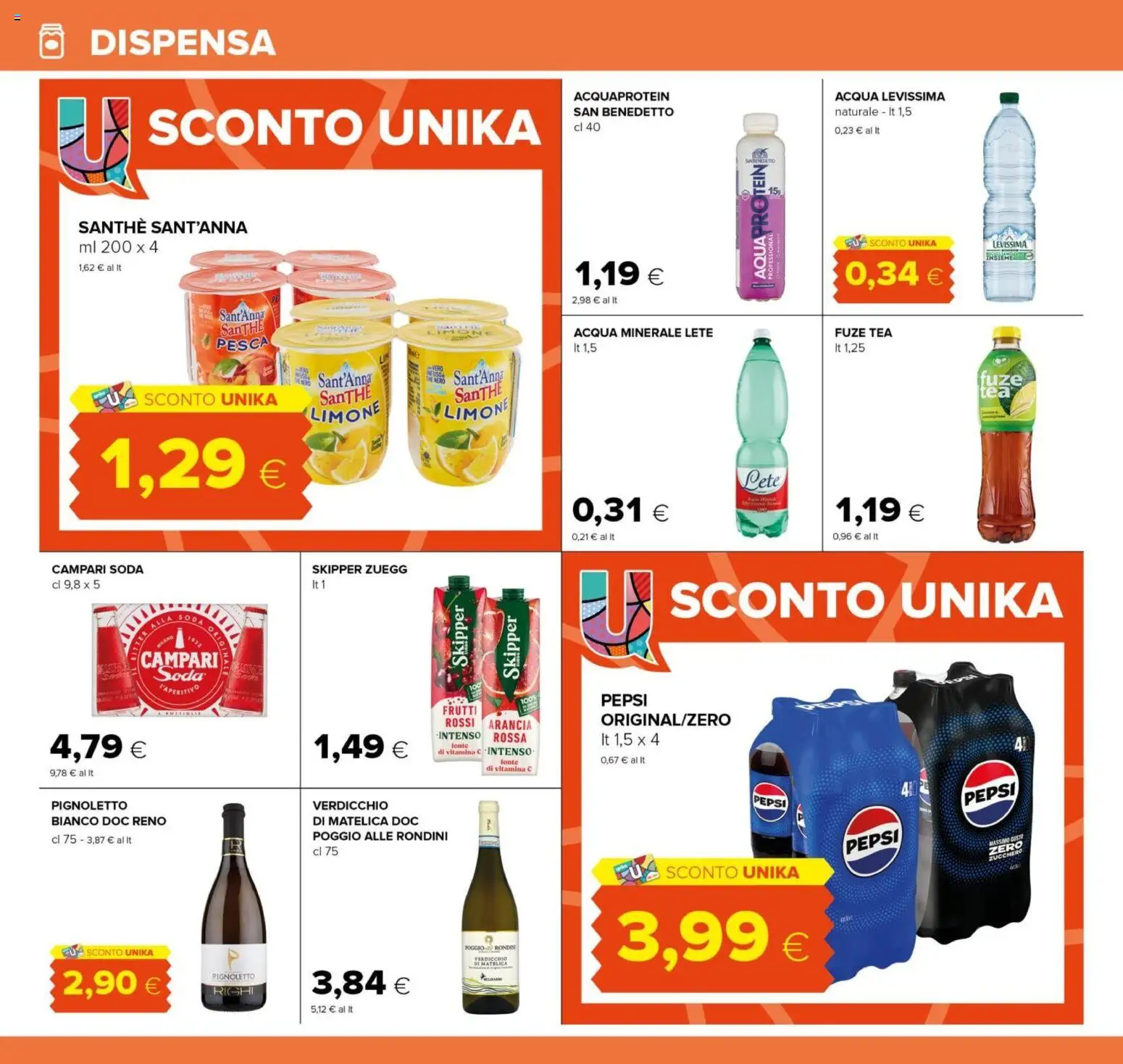 Volantino Tigre del 12.03.2026 | Pagina: 18 | Prodotti: Acqua, Zucchero, Arancia, Pepsi