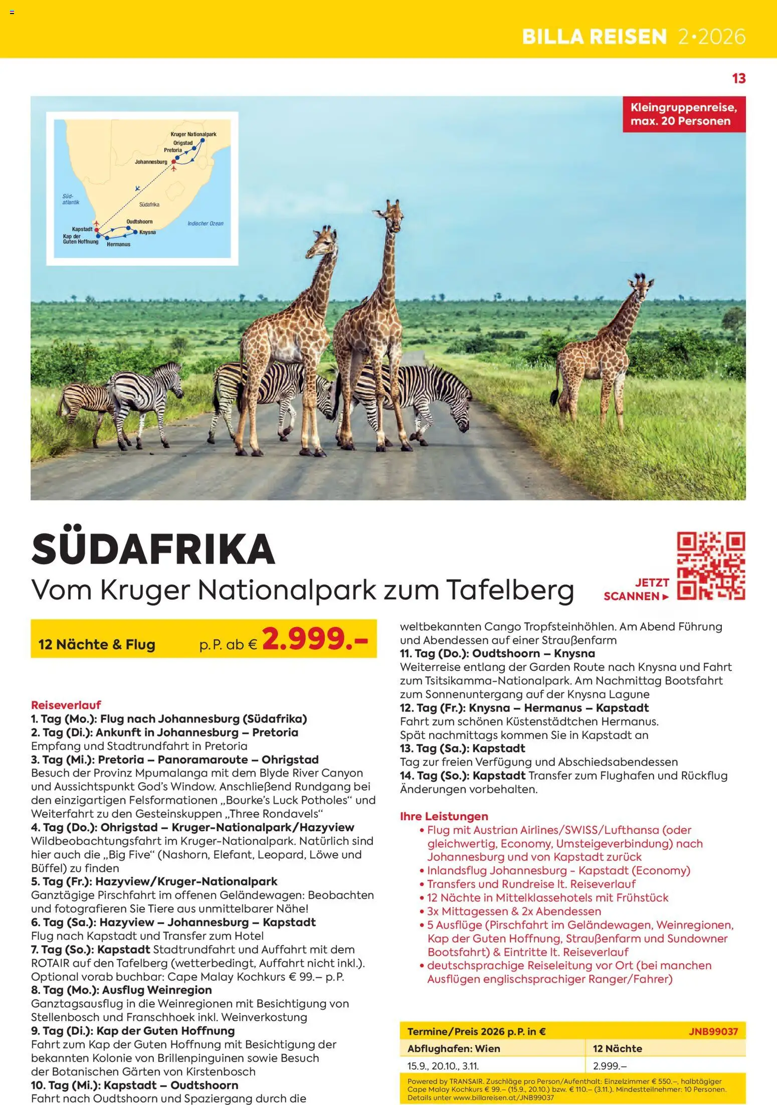 Billa- Billa Reisen Rundreise Highlights gültig ab 01.01.2026 | Seite: 13