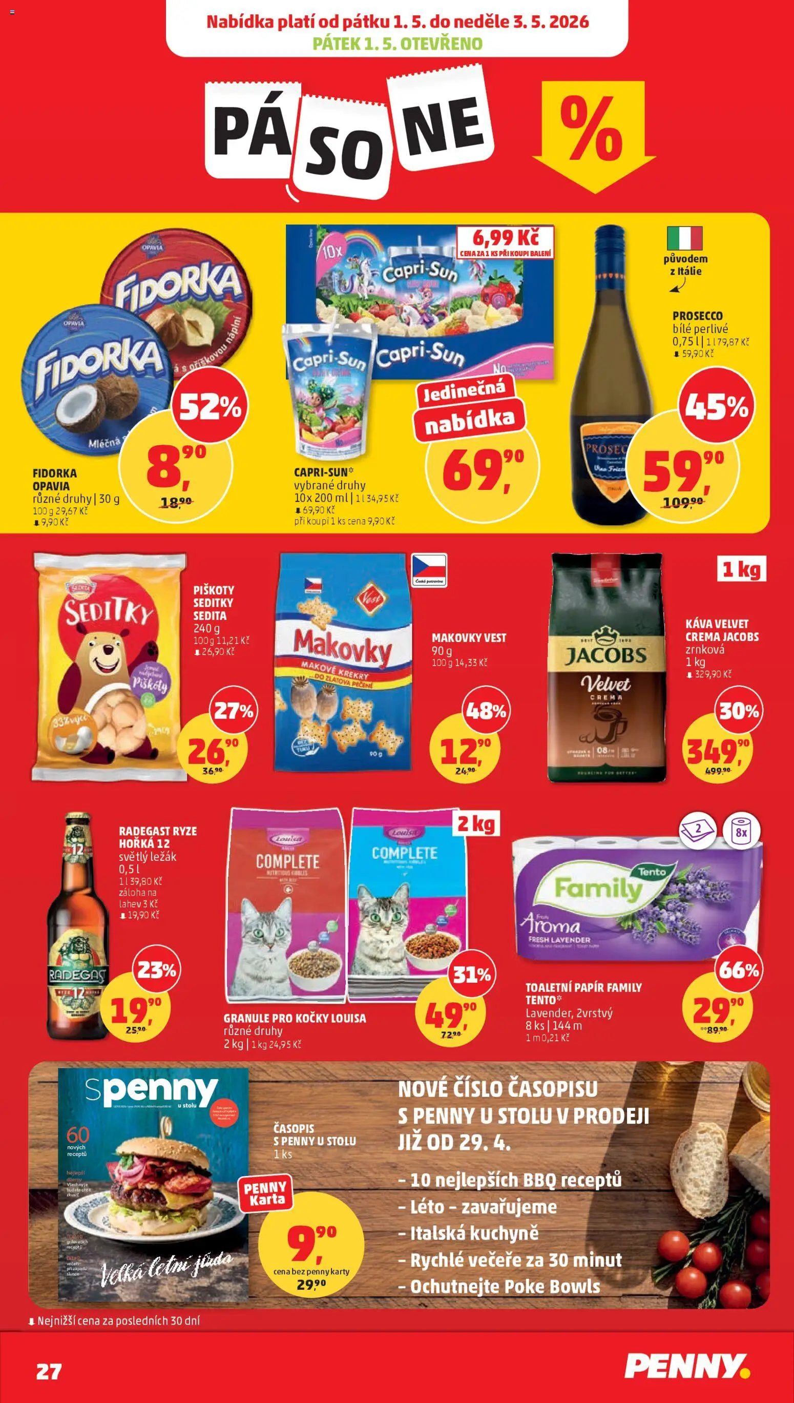 Penny Market leták od 29.04.2026 | Strana: 27 | Produkty: Káva Velvet, Crema, Láhev, Fidorka
