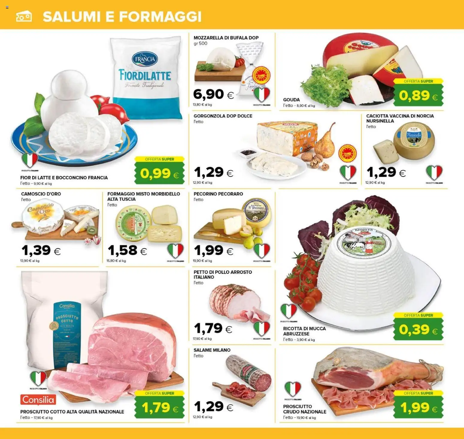 Volantino Tigre del 22/10/2026 | Pagina: 8 | Prodotti: Prosciutto Cotto, Mozzarella, Latte, Formaggio