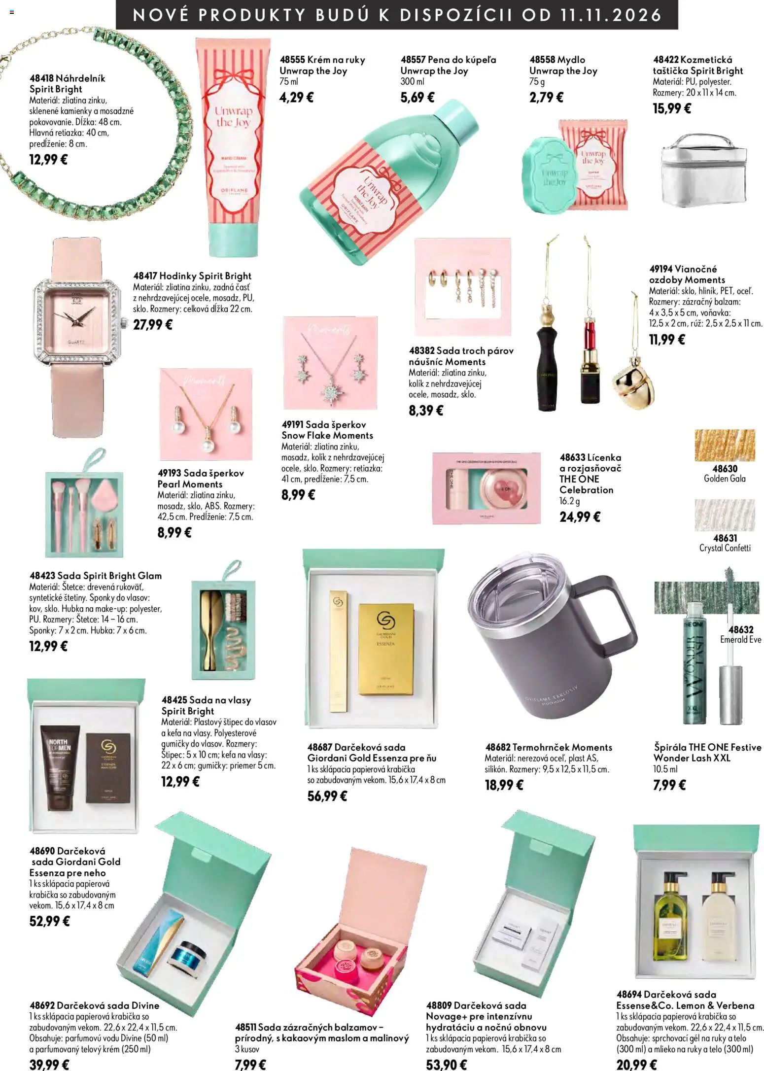 Nové Oriflame akcie – leták je platný od 11.11.2026 | Strana: 2 | Produkty: Hodinky, Lícenka, Krém na ruky, Krém