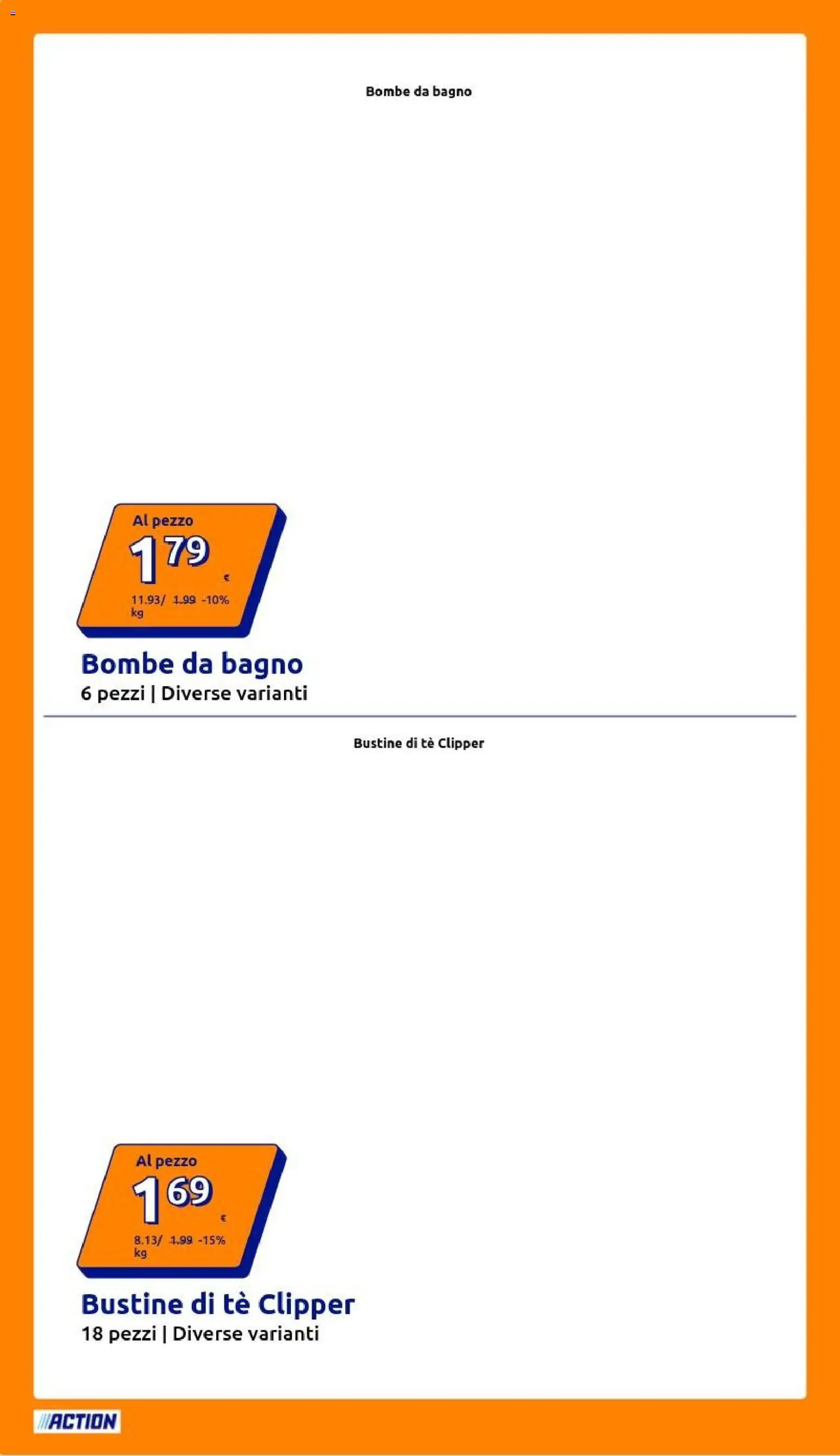 Volantino Action del 12/08/2026 | Pagina: 26 | Prodotti: Tè, Bagno
