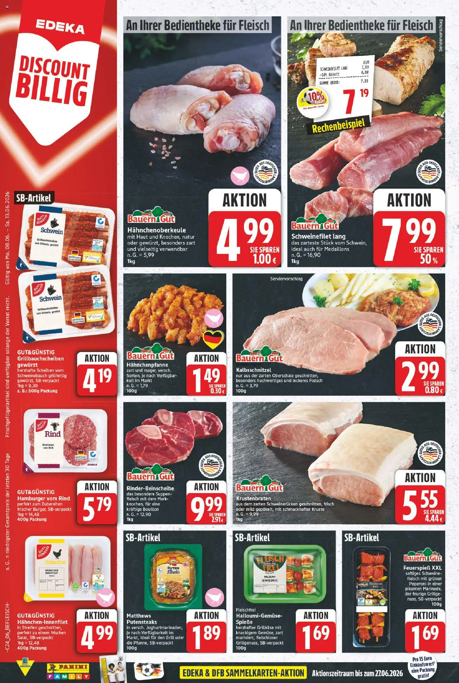 E center Prospekt – gültig ab 08.06.2026 | Seite: 8 | Produkte: Krustenbraten, Gemüse, Schweinerucken, Fleisch
