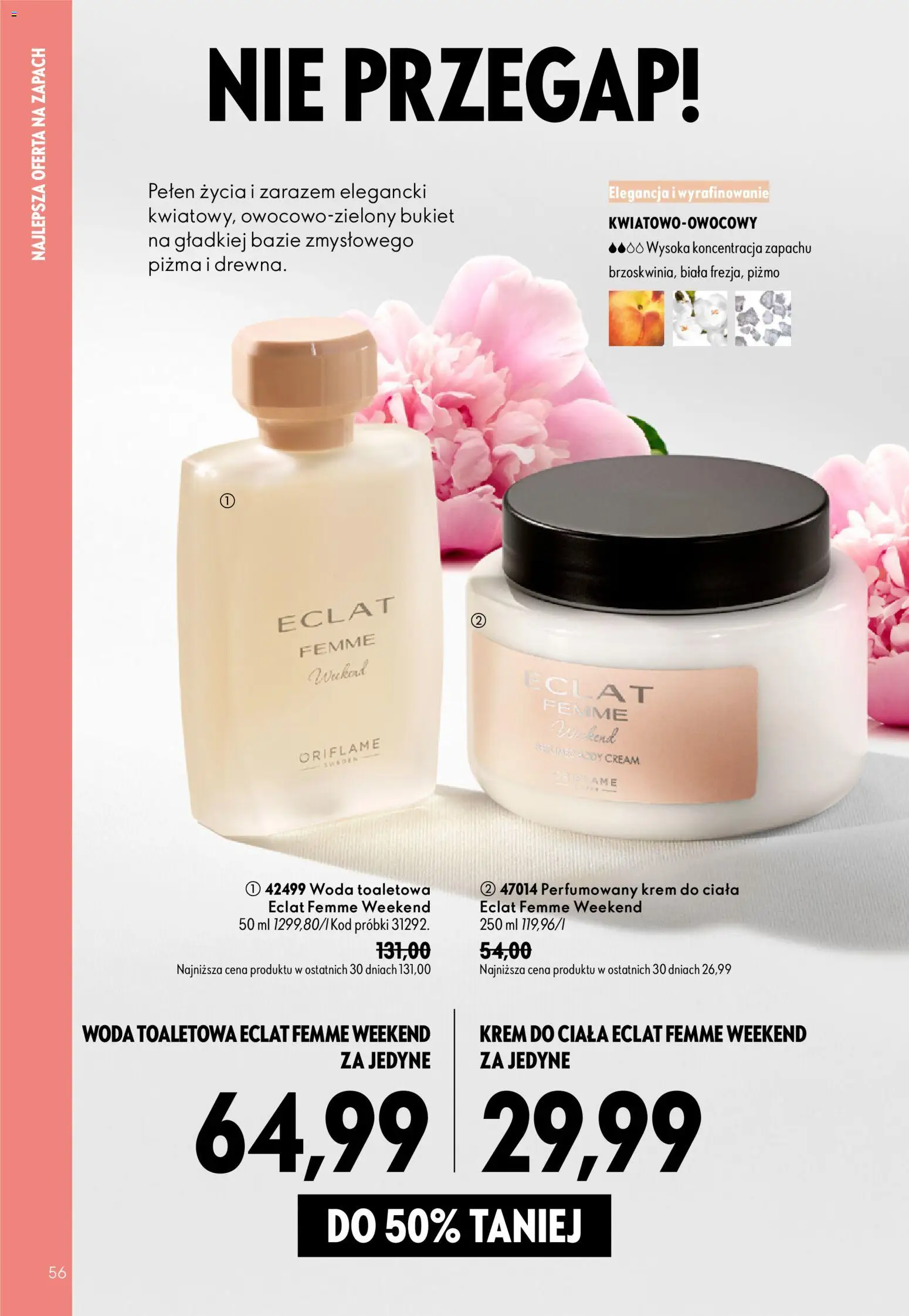 Oriflame Katalog 12 2026 od 19.08.2026 | Strona: 54 | Produkty: Zapach, Woda toaletowa, Krem do ciała, Woda