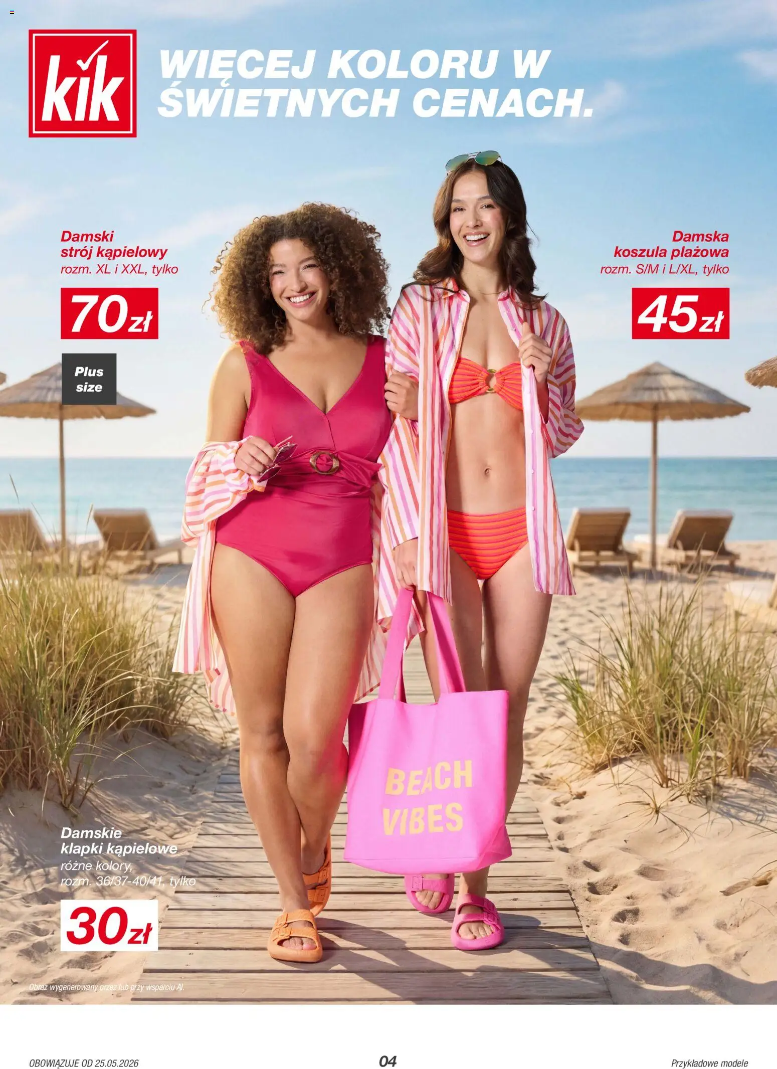 Kik gazetka od 25.05.2026 | Strona: 4 | Produkty: Koszula, Strój kąpielowy, Klapki