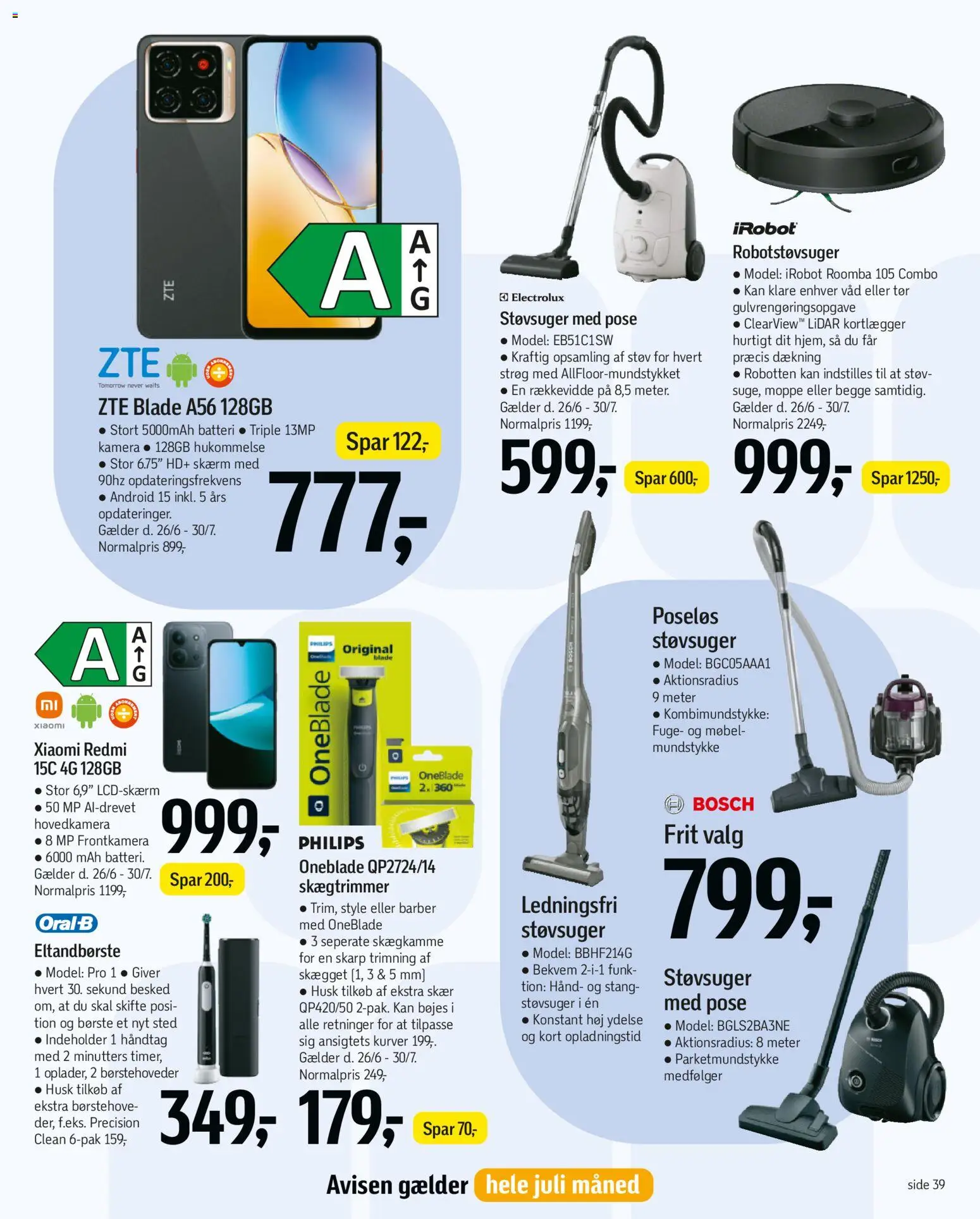 Føtex tilbudsavis – gyldig fra 26/06/2026 | Side: 52 | Produkter: Robotstøvsuger, Børste, Skærm, Kamera