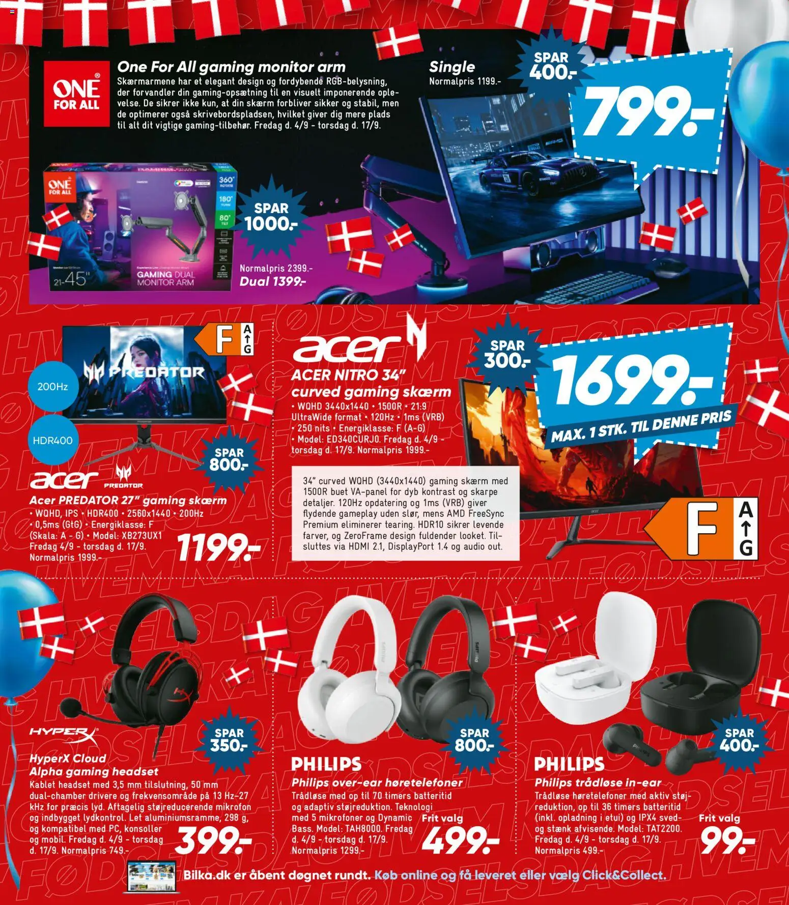 Bilka tilbudsavis – gyldig fra 04/09/2026 | Side: 26 | Produkter: Skærm, Høretelefoner, Gaming Skærm, Mikrofon