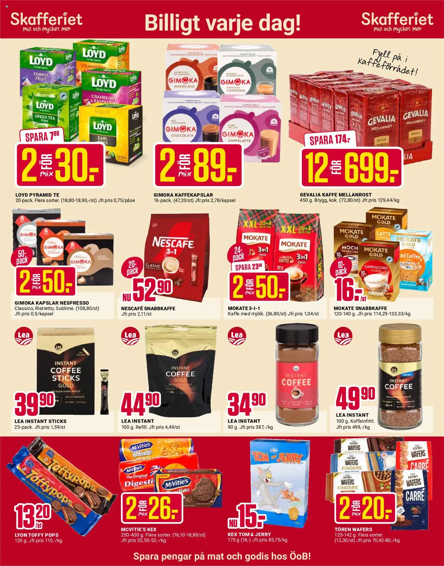 ÖoB reklamblad aktuell från 10/08/2026 | Sida: 2 | Produkter: Kapslar, Kex, Cappuccino, Te