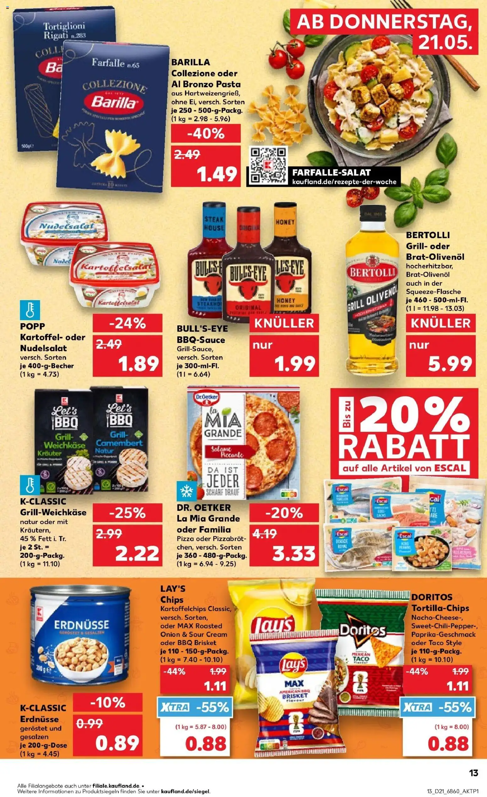 Kaufland Prospekt Bad Kreuznach – gültig ab 18.05.2026 | Seite: 18 | Produkte: Olivenol, Pizza, Steak, Chips