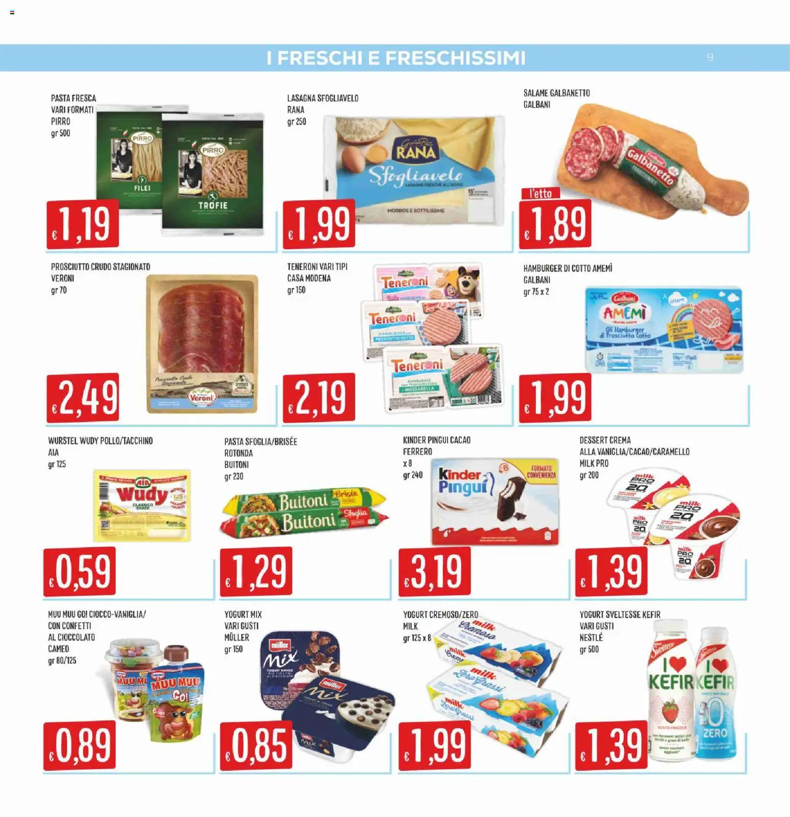 Volantino SISA del 11.06.2026 | Pagina: 9 | Prodotti: Cioccolato, Salame, Cacao, Hamburger