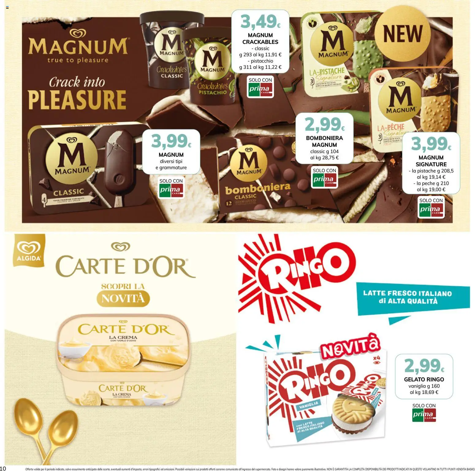 Volantino Basko del 16.06.2026 | Pagina: 10 | Prodotti: Crema, Gelato, Latte
