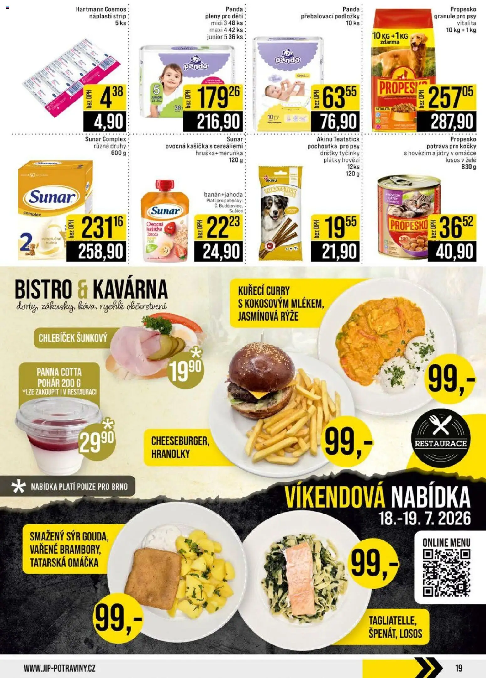 Jip leták - Cash & Carry od 15.07.2026 | Strana: 19 | Produkty: Mléko, Rýže, Pochoutka pro psy, Pleny
