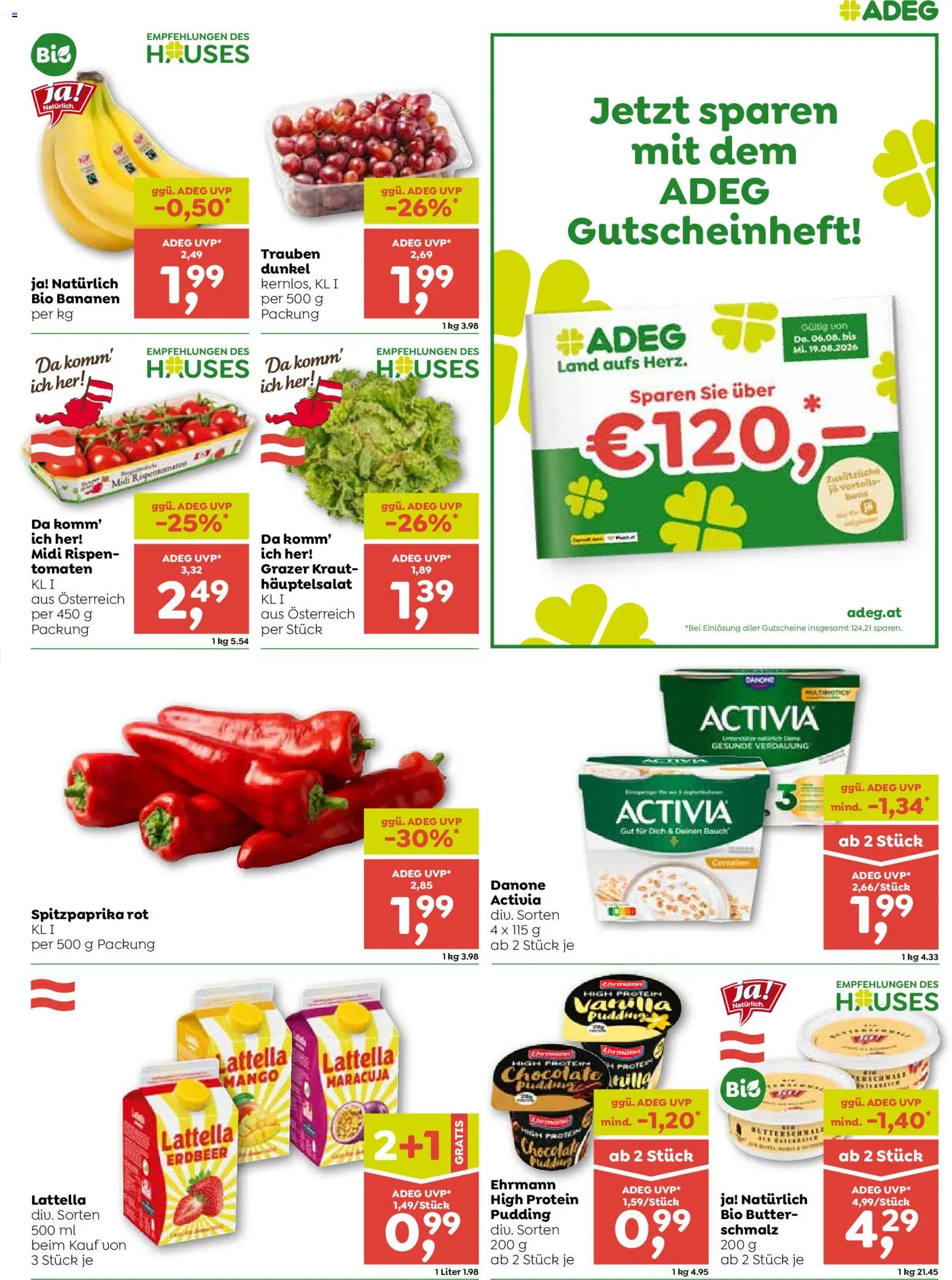 ADEG Flugblatt gültig ab 06.08.2026 | Seite: 3 | Produkte: Mango, Kraut, Dolce gusto kapszula, Butter