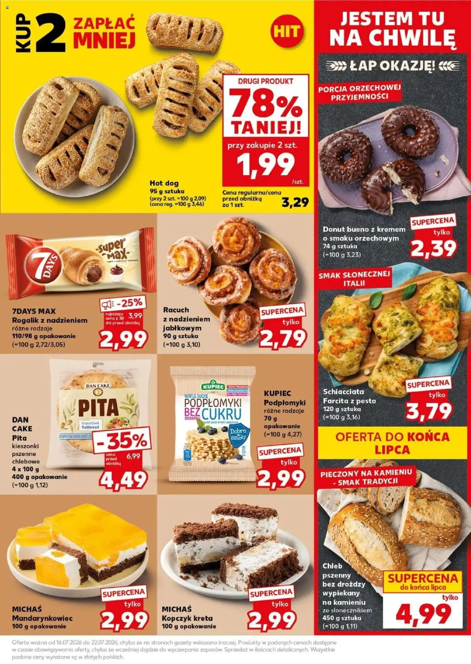 Kaufland gazetka - Mocny start od 20.07.2026 | Strona: 15 | Produkty: Croissant, Wafle, Pesto, Hot dog