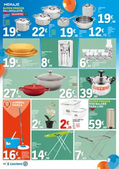 Pré-visualização E.Leclerc Aniversário São Domingos de Rana válido de 14.05.2026 | Página: 12 | Produtos: Copos, Cabo, Ferro, Caixa