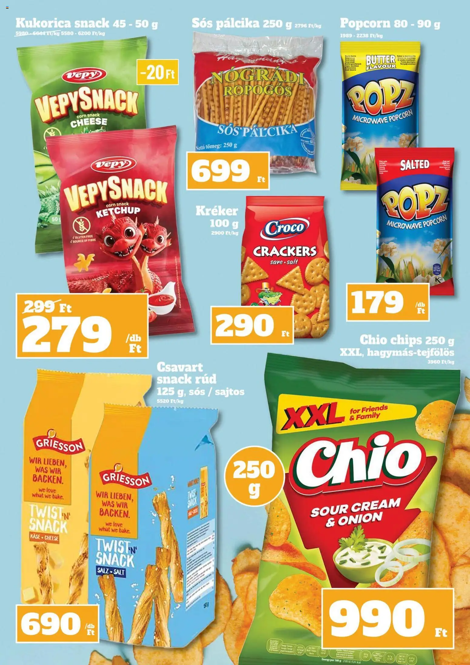Family Diszkont akciós ujság - amely érvényes a következő dátumtól: 2026.07.03. | Oldal: 15 | Termékek: Chips, Kréker, Sós pálcika, Popcorn