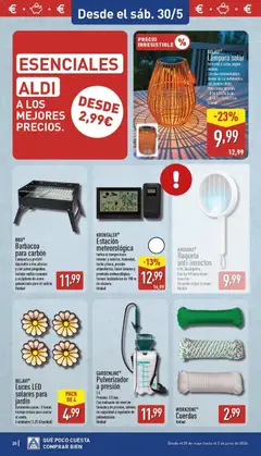 Vista previa BBQ® Barbacoa para carbón, Compacta y portátil. Ajustable a dos alturas y con patas plegables. Incluye rejilla cromada y recipiente de acero galvanizado para el carbón. Unidad válido desde el 25.05.2026 | Página: 20