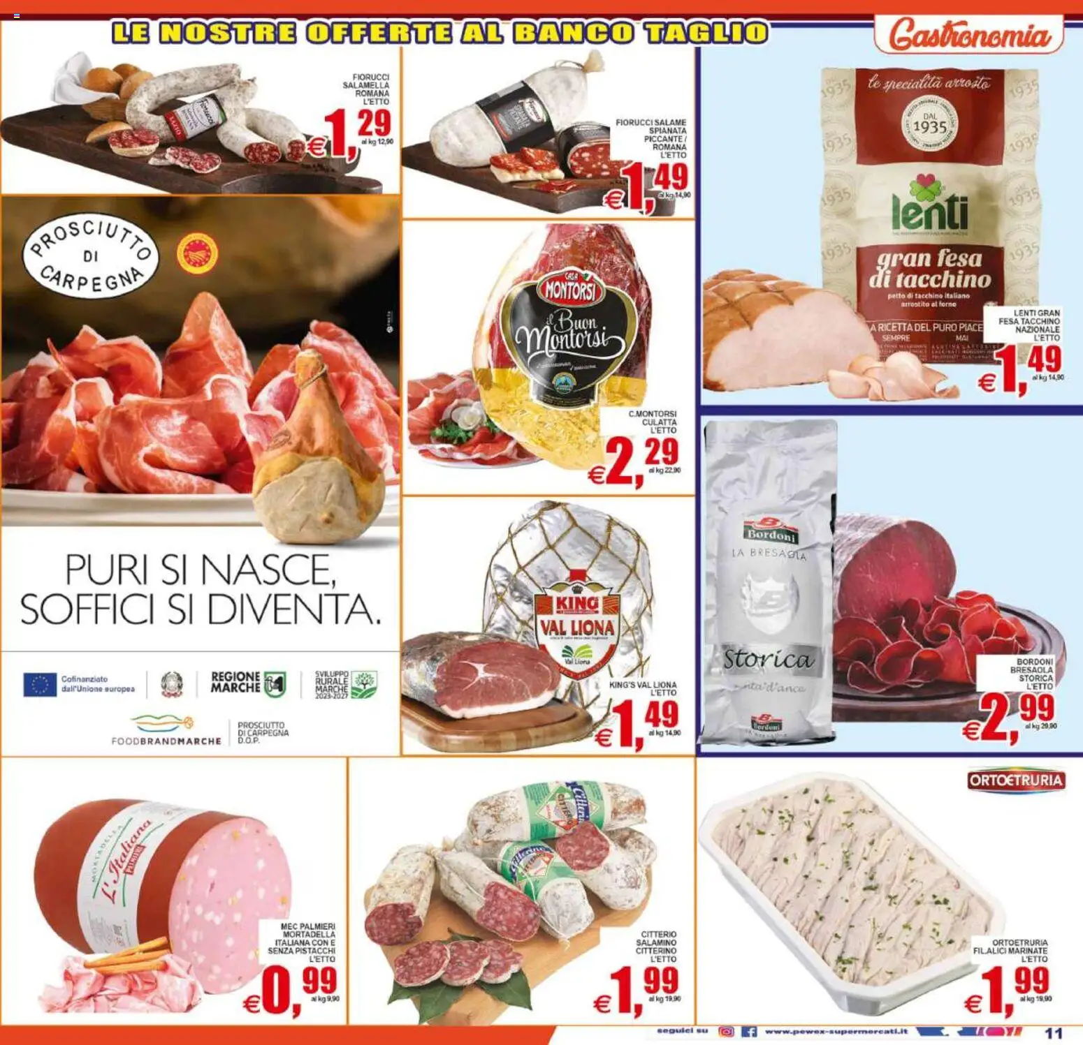 Volantino Pewex del 19/06/2026 | Pagina: 11 | Prodotti: Salame, Bresaola, Mortadella, Forno