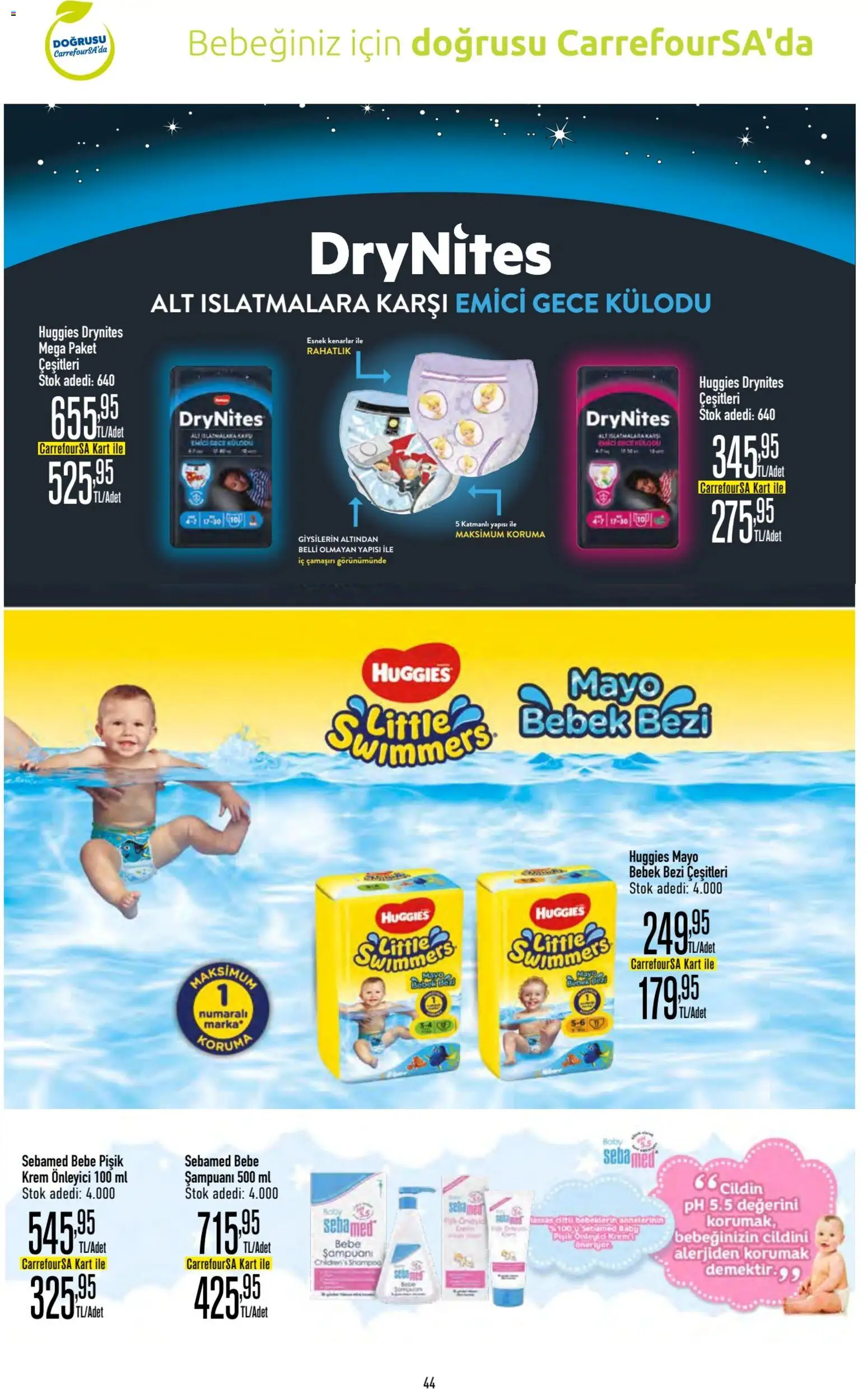 CarrefourSA Katalog - 20 Ağustos 2026 tarihinden itibaren geçerlidir | Sayfa: 44 | Ürünler: Krem, Iç çamaşırı, Mayo