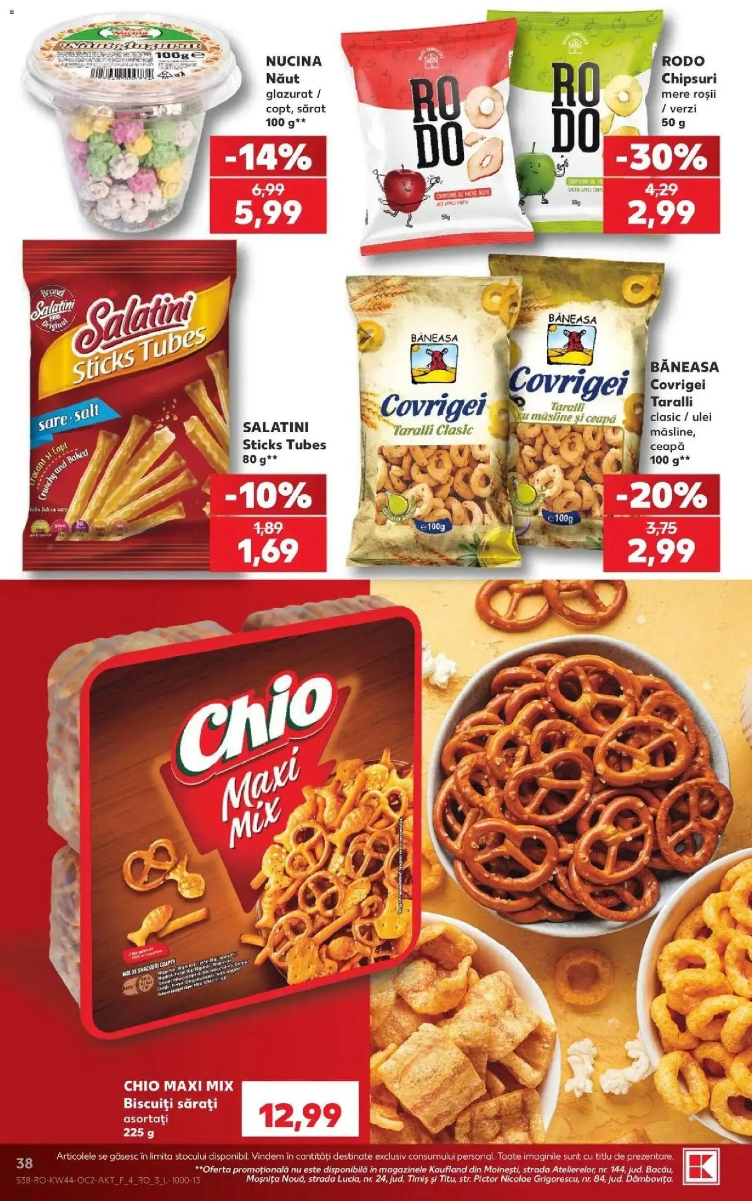 Kaufland Ploiești 28.10.2026 - Revista si Oferta | Pagină: 38 | Produse: Covrigei, Roșii, Ceapă, Sare