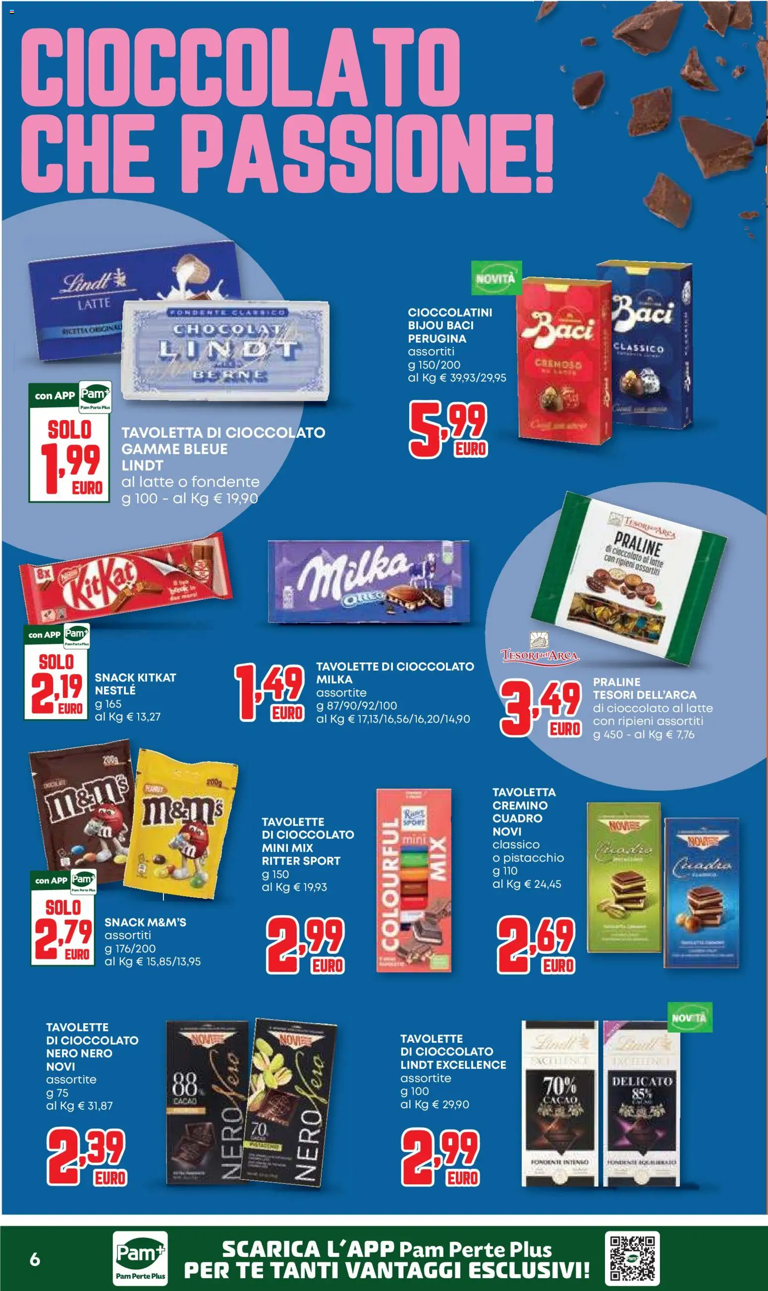 Volantino PAM del 22/10/2026 | Pagina: 6 | Prodotti: Pistacchio, Tè, Lindt, Latte
