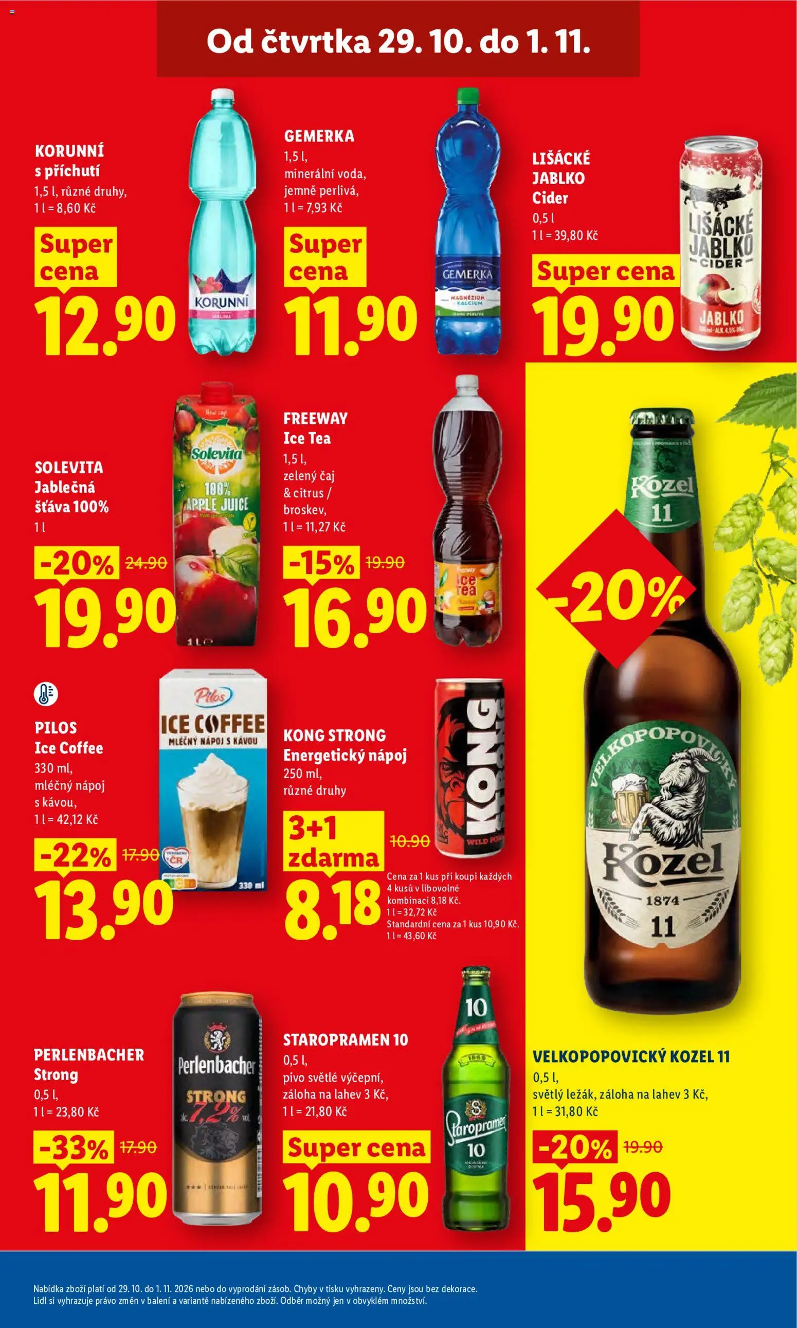 Lidl leták od 29.10.2026 | Strana: 31 | Produkty: Staropramen 10, Pivo, Solevita, Šťáva