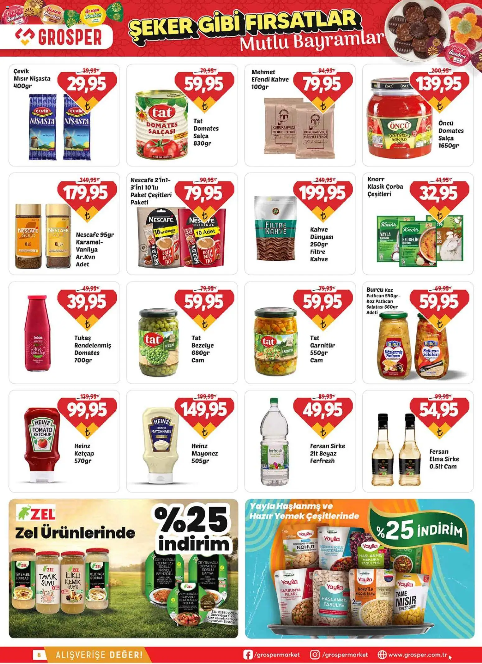 Grosper Katalog - 13.03.2026 tarihinden itibaren geçerlidir | Sayfa: 8 | Ürünler: Pilaki, Elma, Barbunya, Bezelye