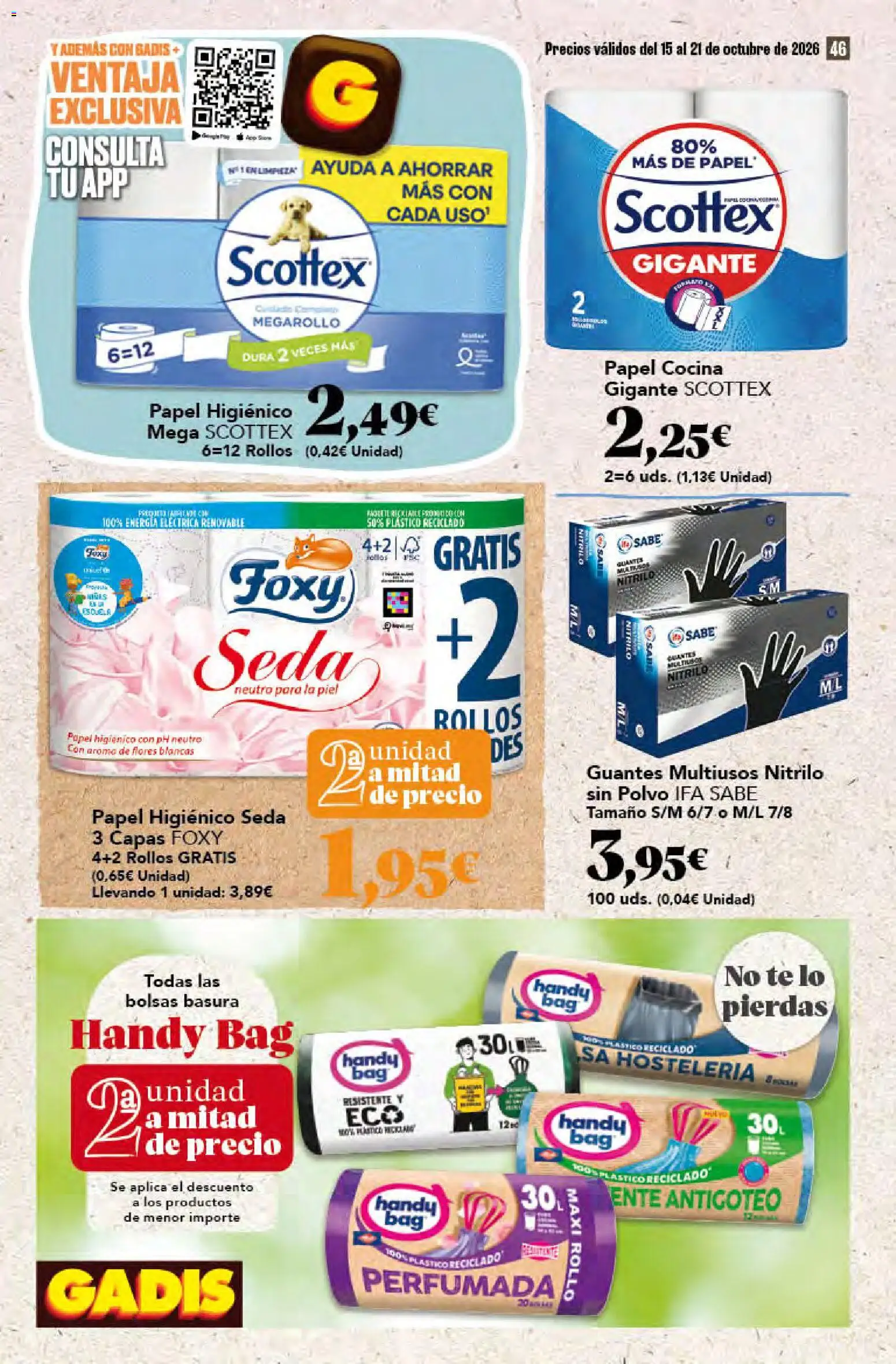 Gadis - folleto │ válido desde el 15/10/2026 | Página: 46 | Productos: Polvo, Guantes, Flores, Té