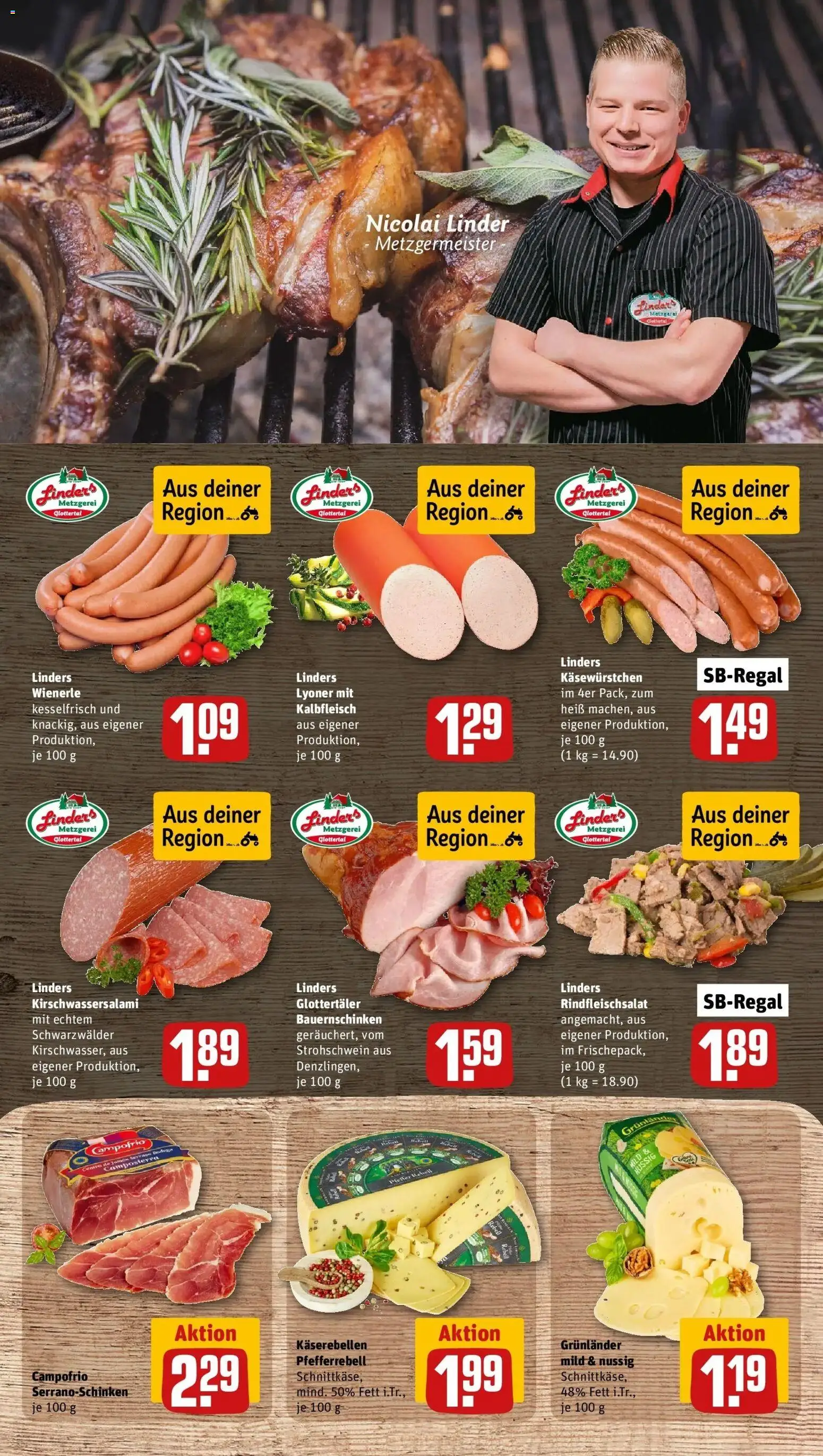 Rewe Prospekt Merdingen – gültig ab 13.07.2026 | Seite: 9 | Produkte: Grunlander, Pfeffer