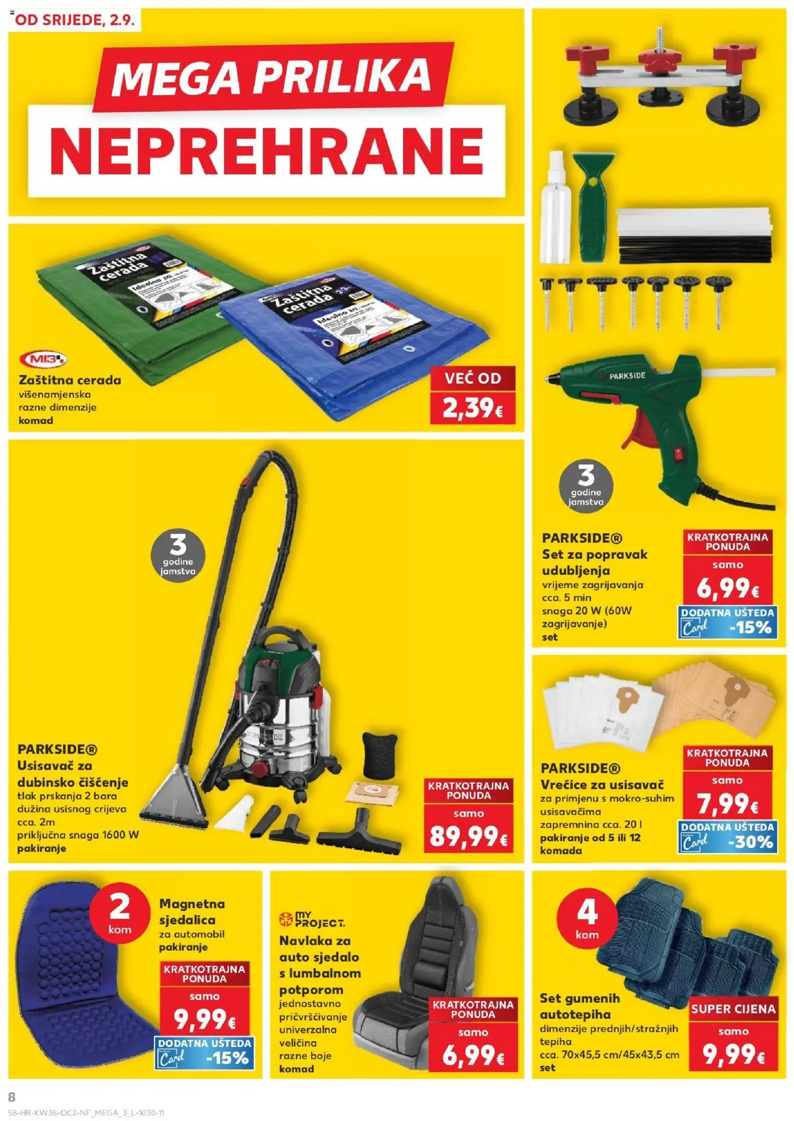 Kaufland katalog | vrijedi od 02.09.2026 | Stranica: 8 | Proizvodi: Usisavač, Parkside