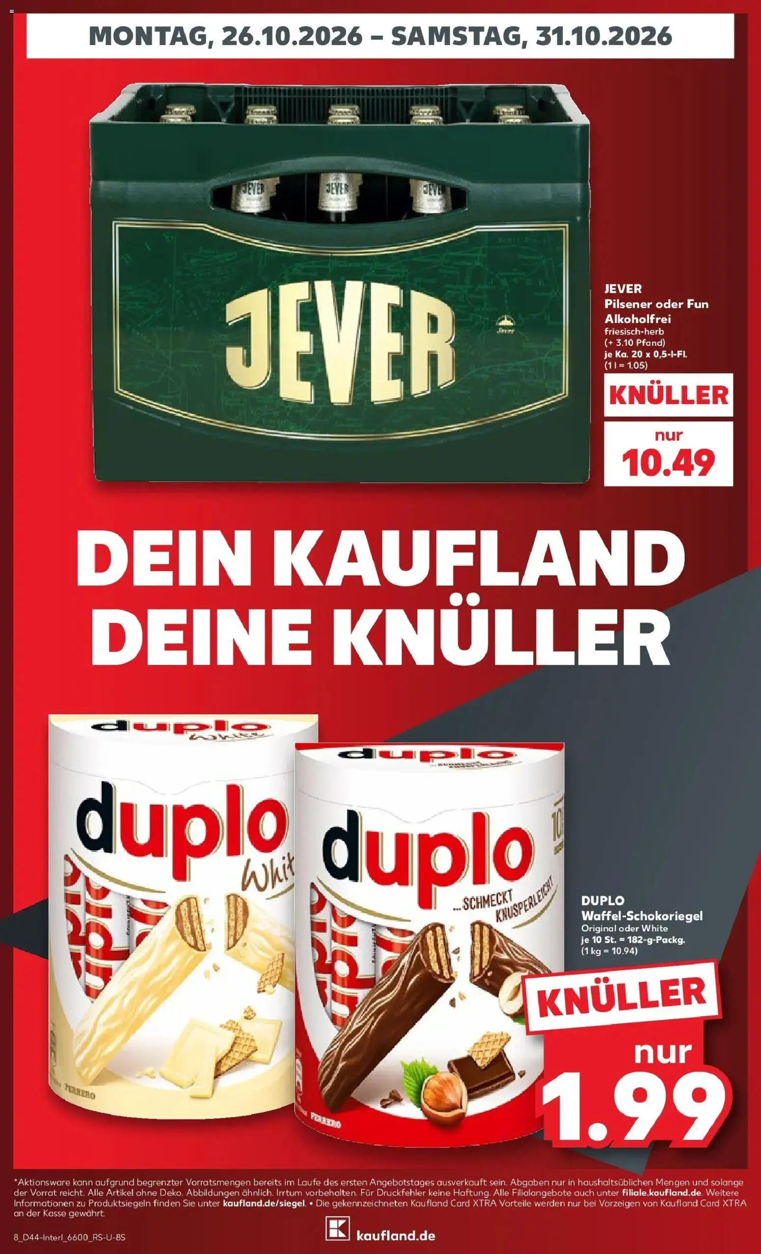 Prospekt Kaufland ab 26.10.2026 » Angebote Online zum Blättern | Seite: 12 | Produkte: Jever