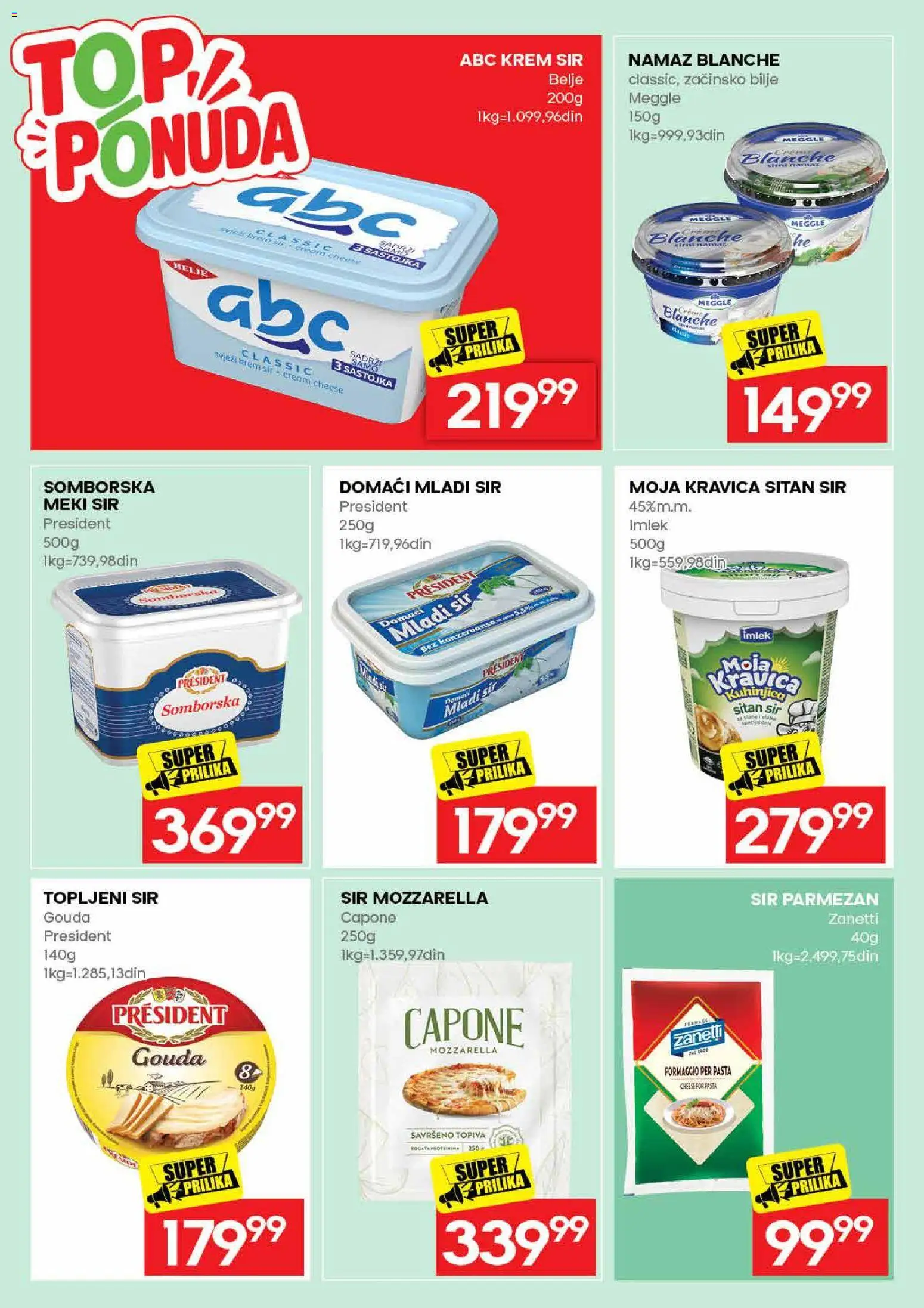 Roda katalog - važi od 31.08.2026 | Strana: 15 | Proizvode: Sir, Mozzarella, Parmezan, Krem