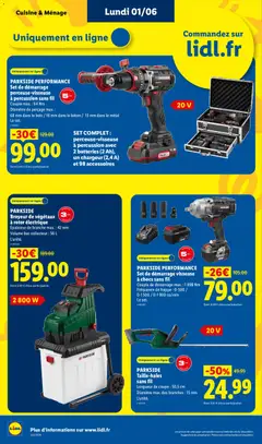 LIDL - Prévisualisation de PARKSIDE Broyeur de végétaux à rotor électrique, Épaisseur de branche max.: 42 mm. Volume bac collecteur : 56 L valide à partir de 28.05.2026 | Page: 66