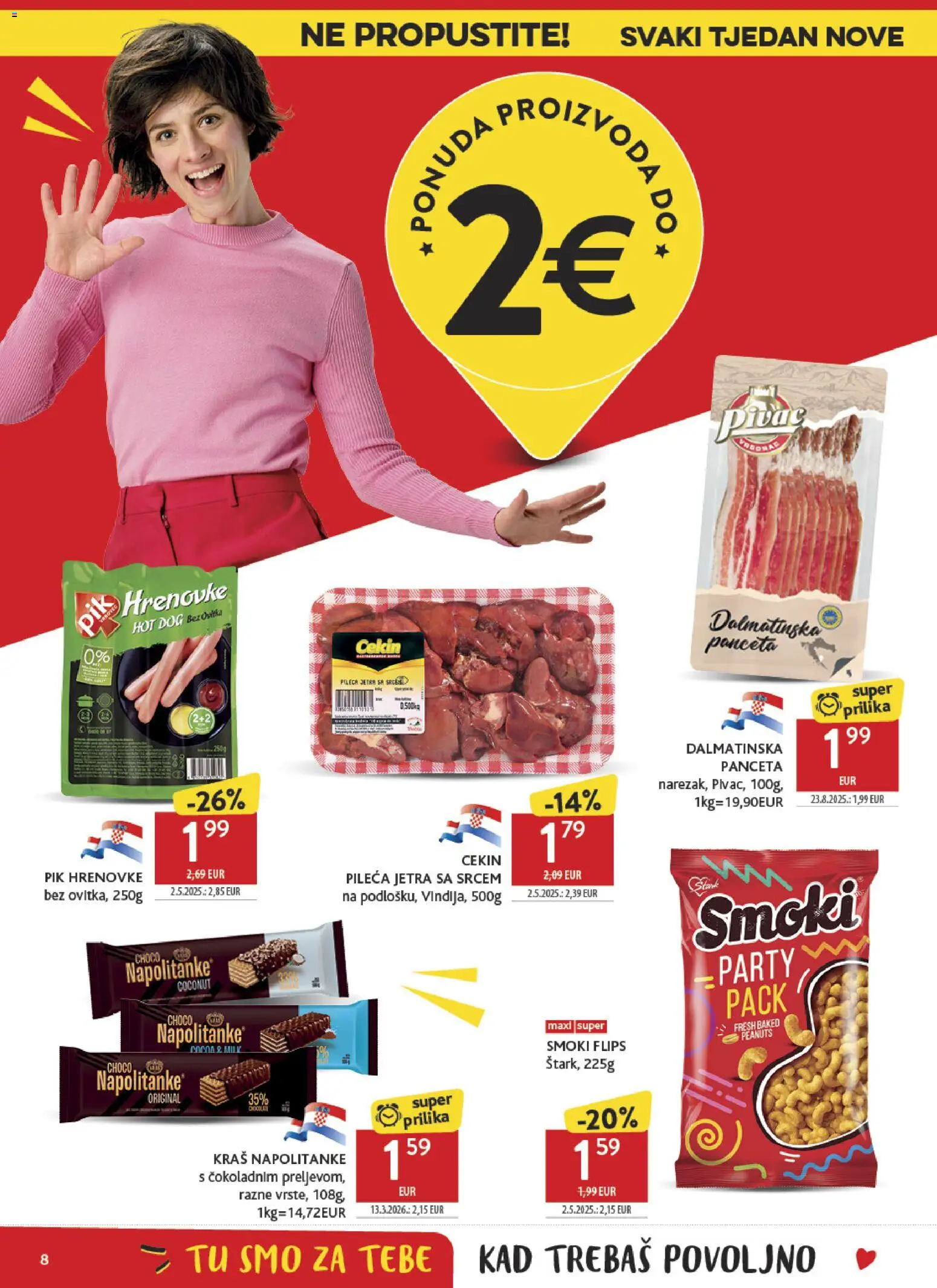 Konzum HR akciós ujság - amely érvényes a következő dátumtól: 2026.09.23. | Oldal: 8 | Termékek: Hot dog